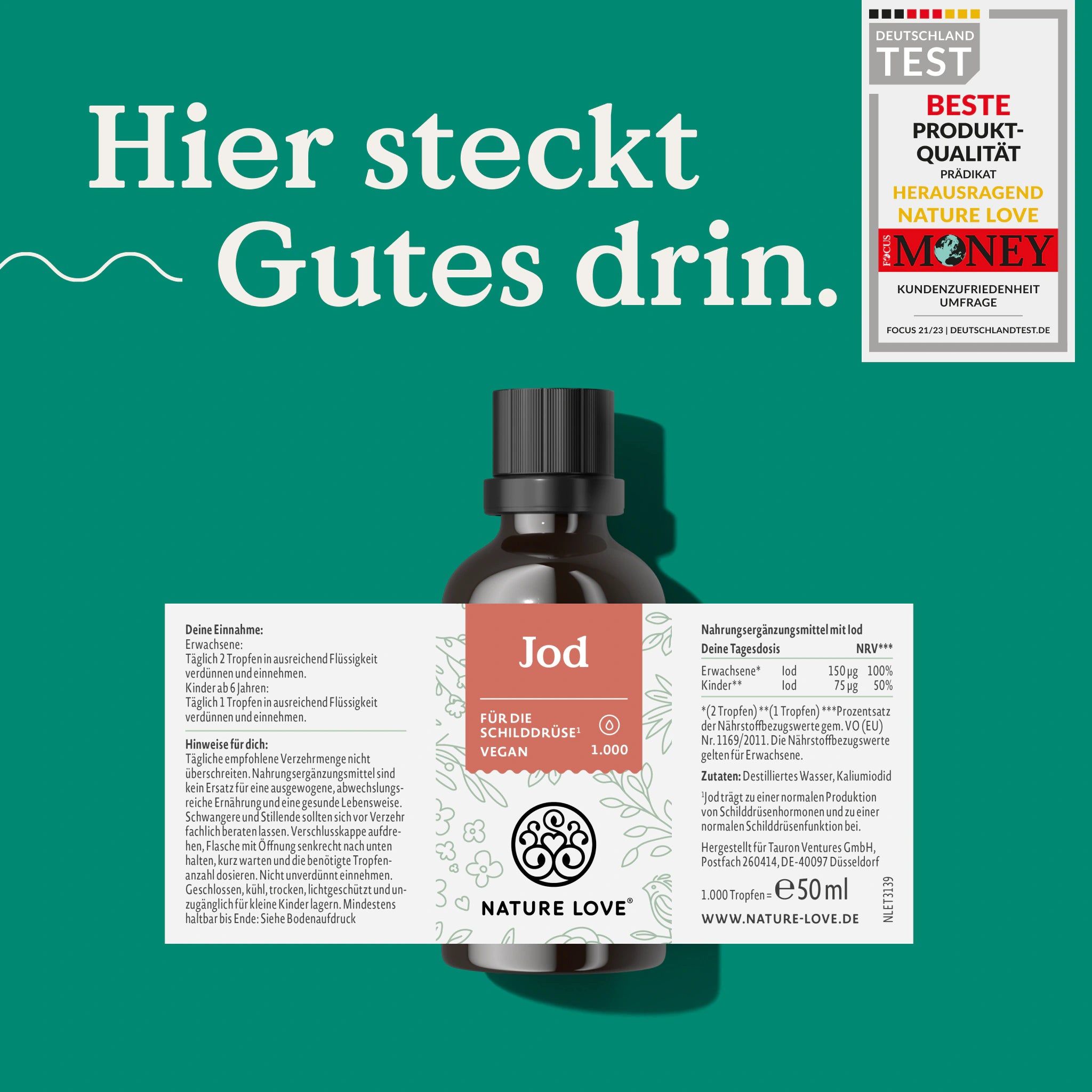 NATURE LOVE® Jod Tropfen
