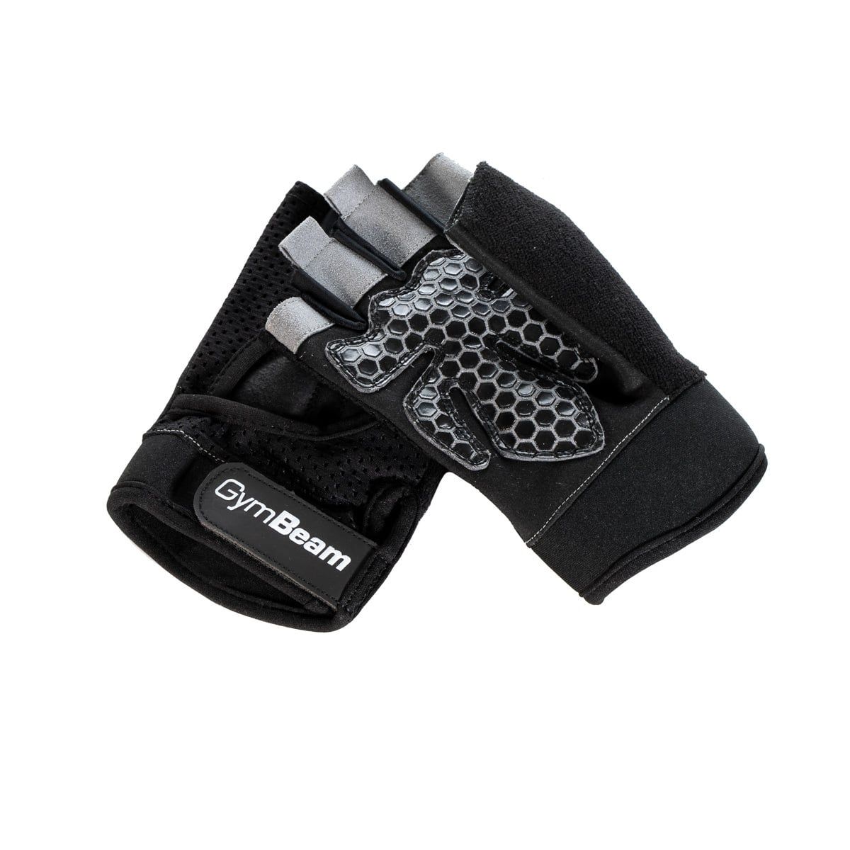 Fitnesshandschuhe Grip Unisex mit Anti-Rutsch-Handfläche in Schwarz 1 St