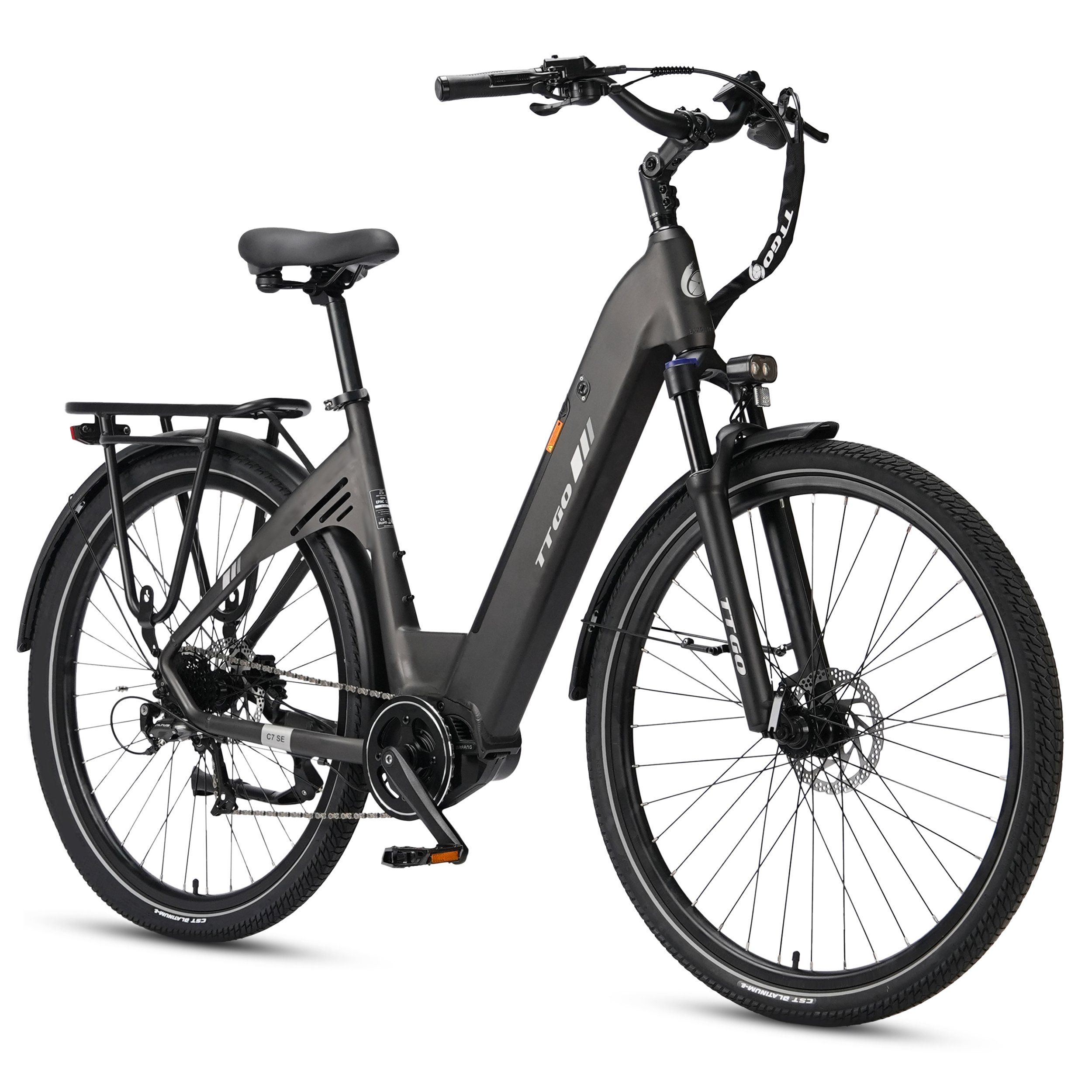 TTGO C7 SE E-Bike, 36V 18Ah E-Bike mit großer Reichweite und Bafang-Mittelmotor