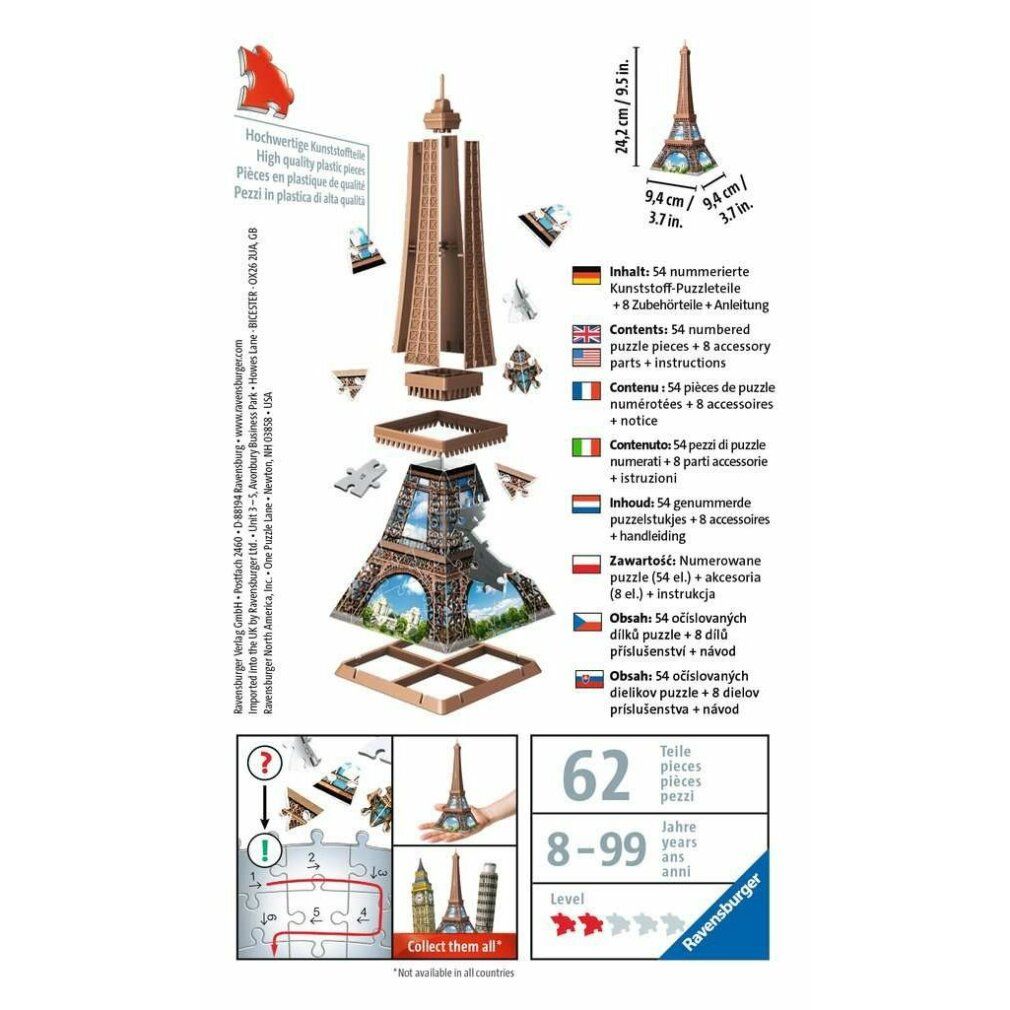 ravensburger Mini Eiffelturm 3D Puzzle 54 Teile