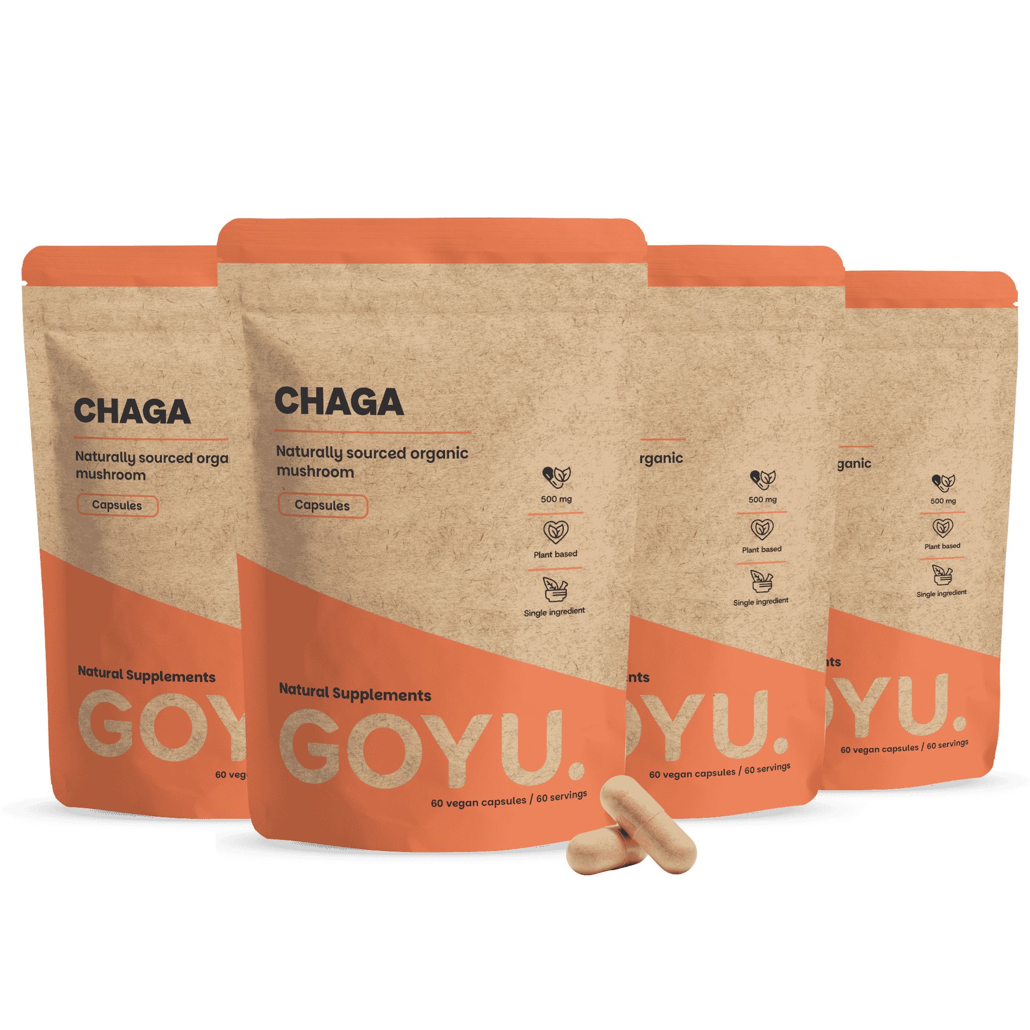 GOYU® – Chaga Capsules 500 mg Biologisch Multipack 240