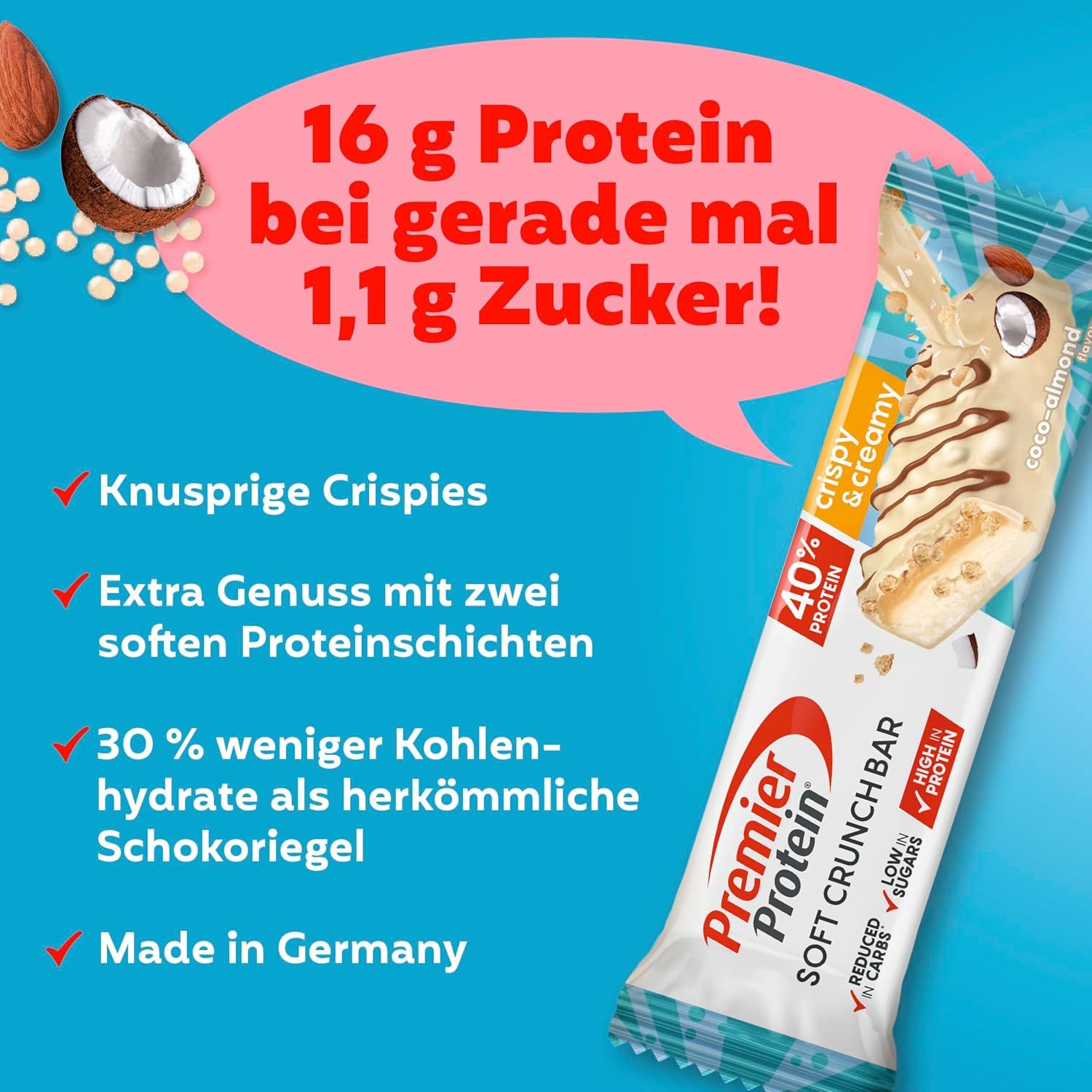 PREMIER PROTEIN Soft Crunch Bar 40%