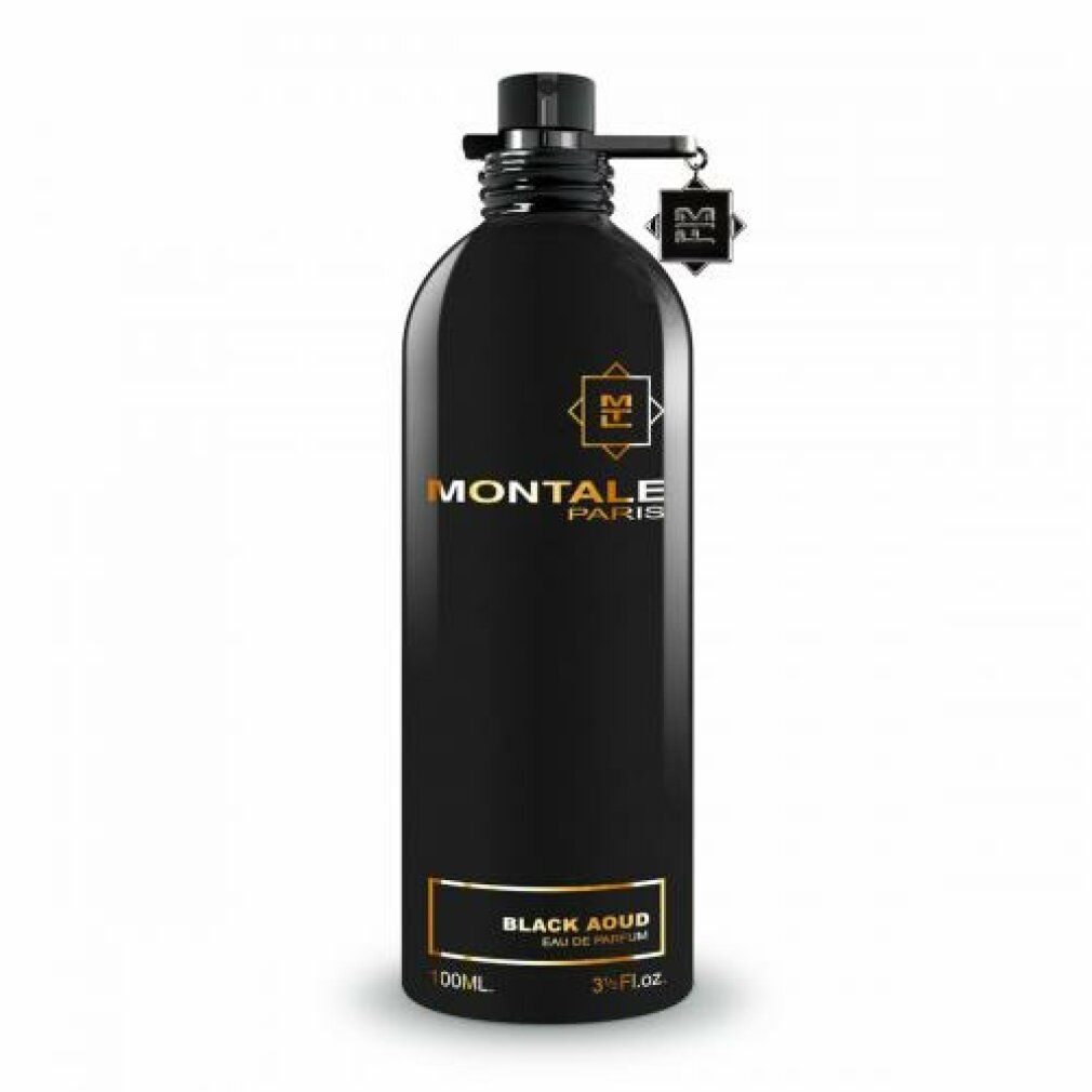 Schwarze Flasche mit MONTALE PARIS und BLACK AOUD. 3 Fl.oz.
