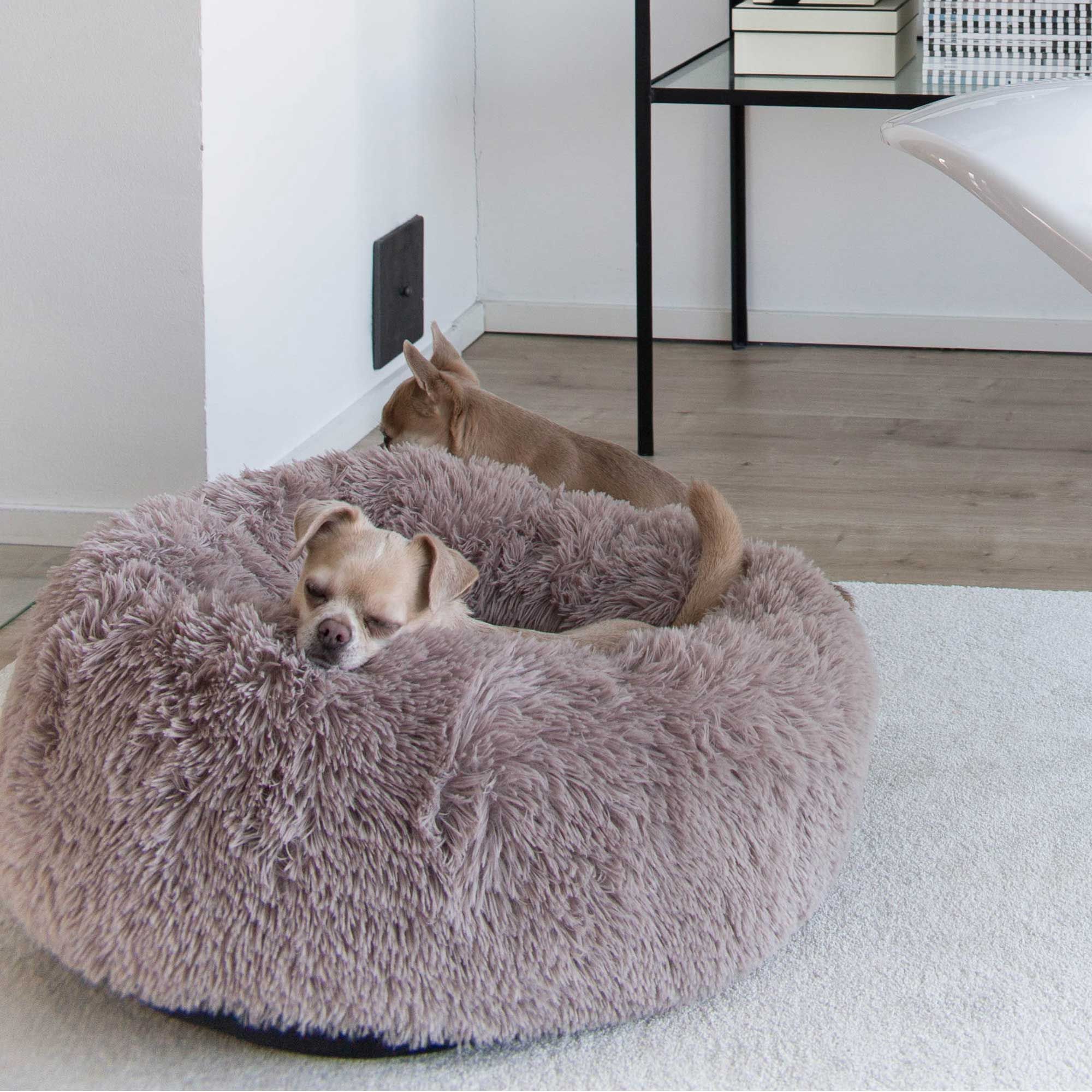 100x100x30cm - District 70 FUZZ - Hundebett in Donutform - Donutbett - Hundekissen