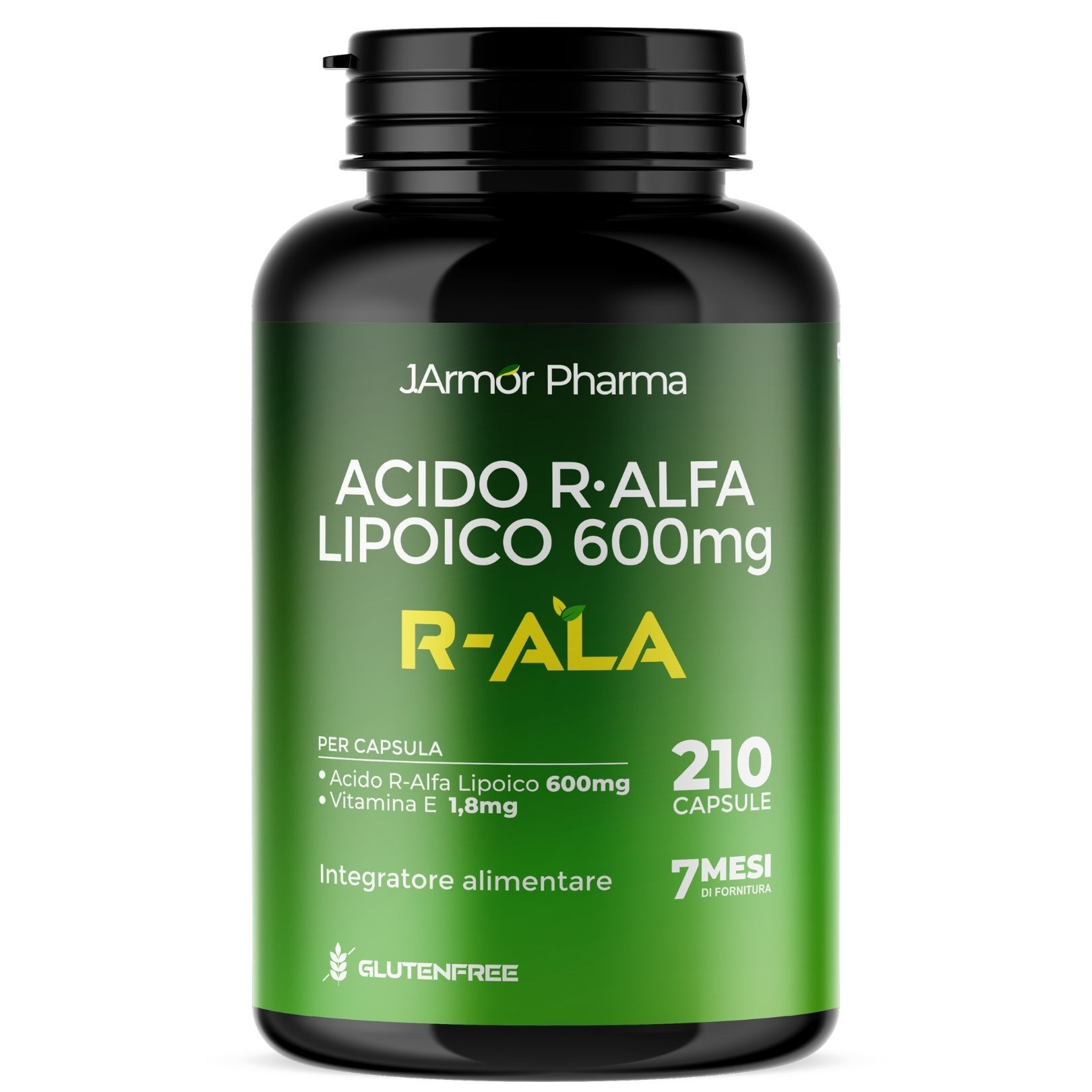 Acido R-Alfa Lipoico JArmor | Forma Attiva R-ALA + Vitamina E