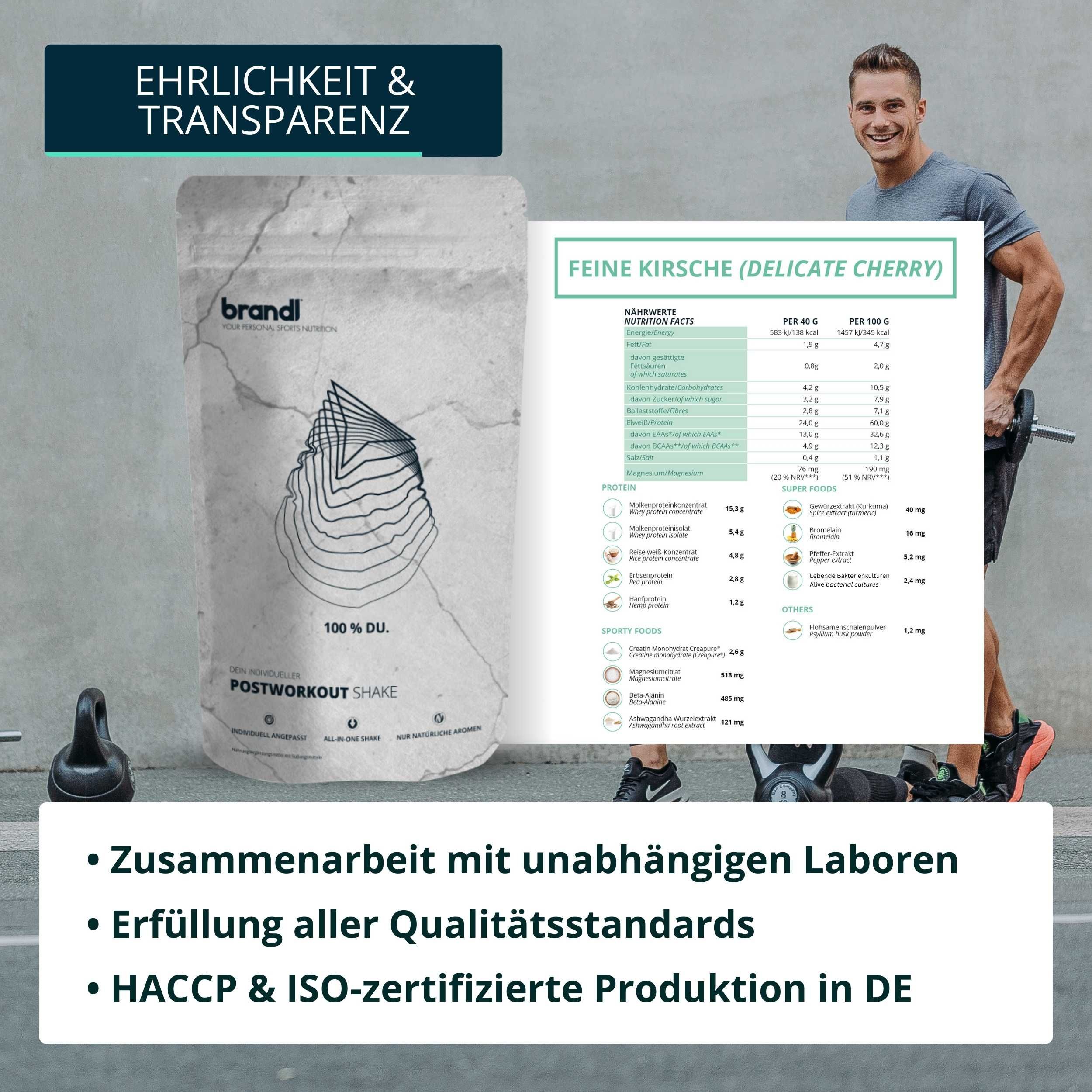 brandl® Protein-Pulver All-in-One nach dem Training | 5K-Protein-Mix