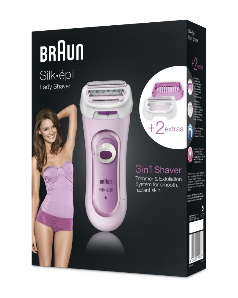 Braun - Elektrische Rasierer für Frauen "Silk-épil Lady Shaver LS 5360" in Rosa