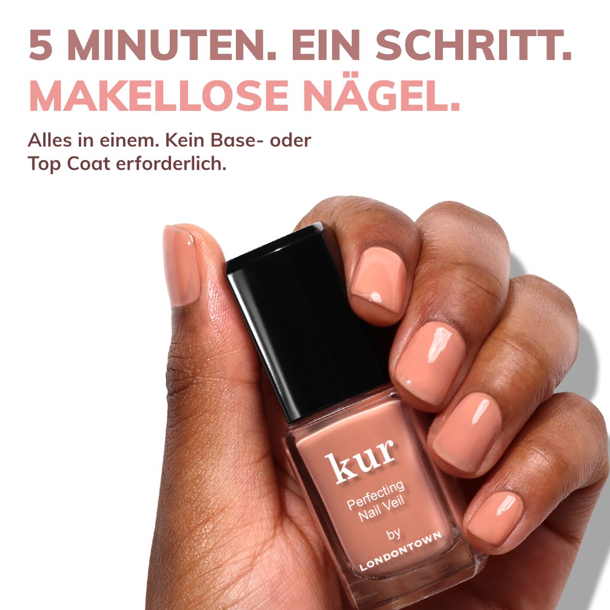 LONDONTOWN kur Nail Veil No.5 stärkende getönte Nagelpflege