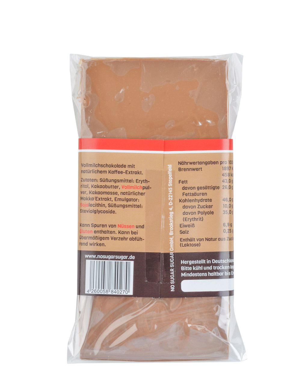 Nosugarsugar Mokka 0,1 kg Schokolade