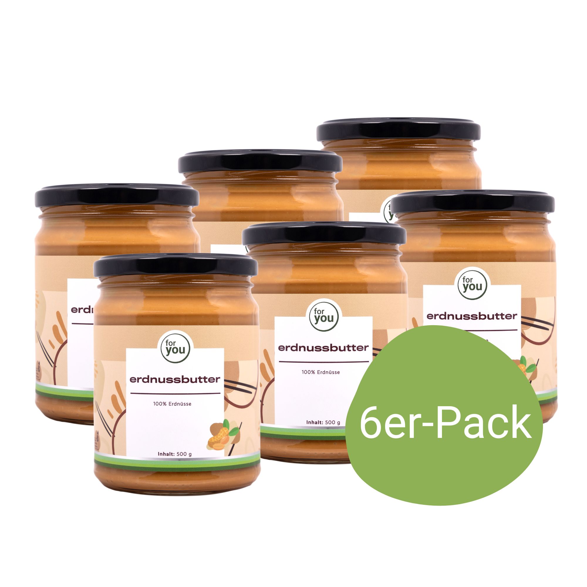 for you Erdnussbutter Sechserpack Creamy