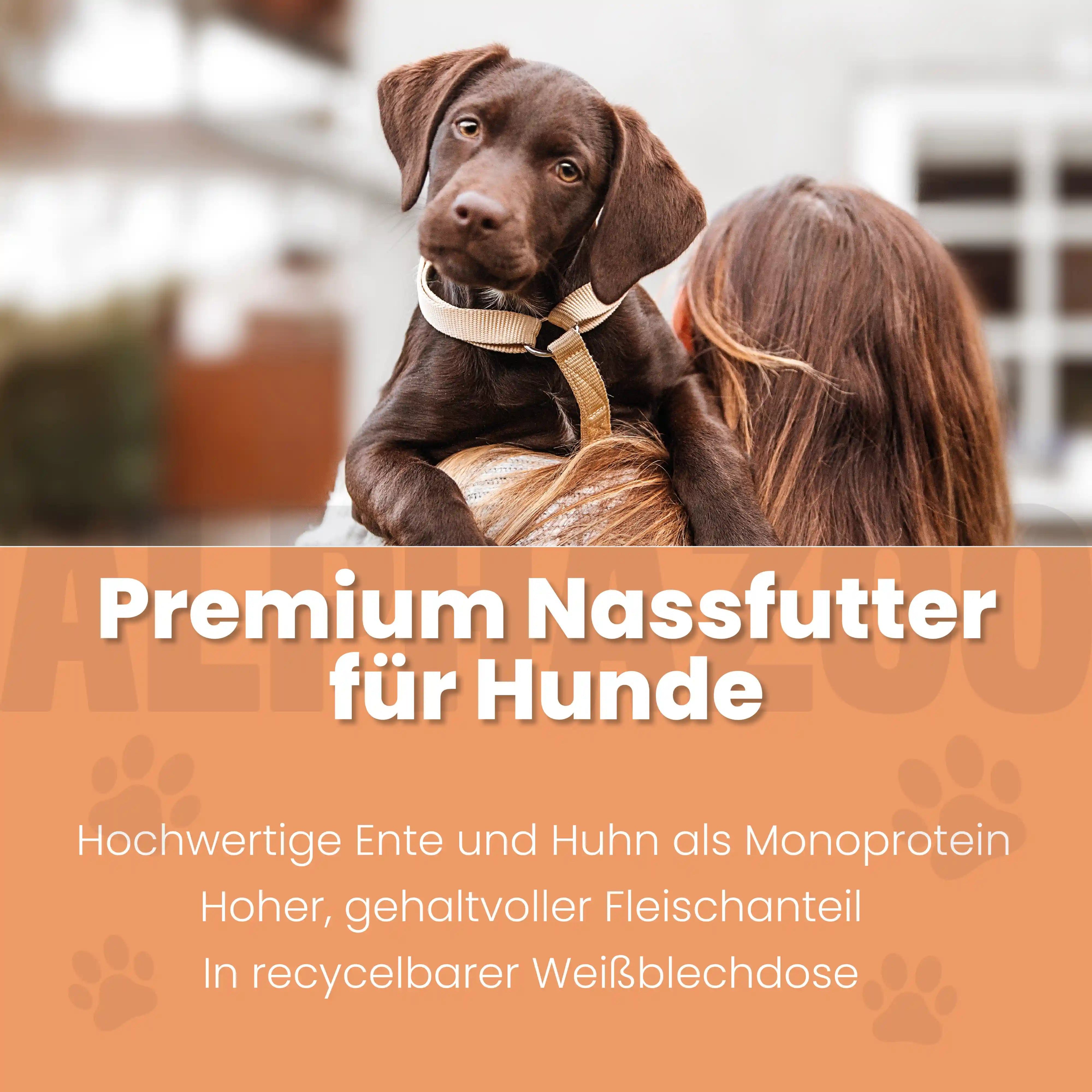 alphazoo Ente + Huhn Nassfutter für Welpen