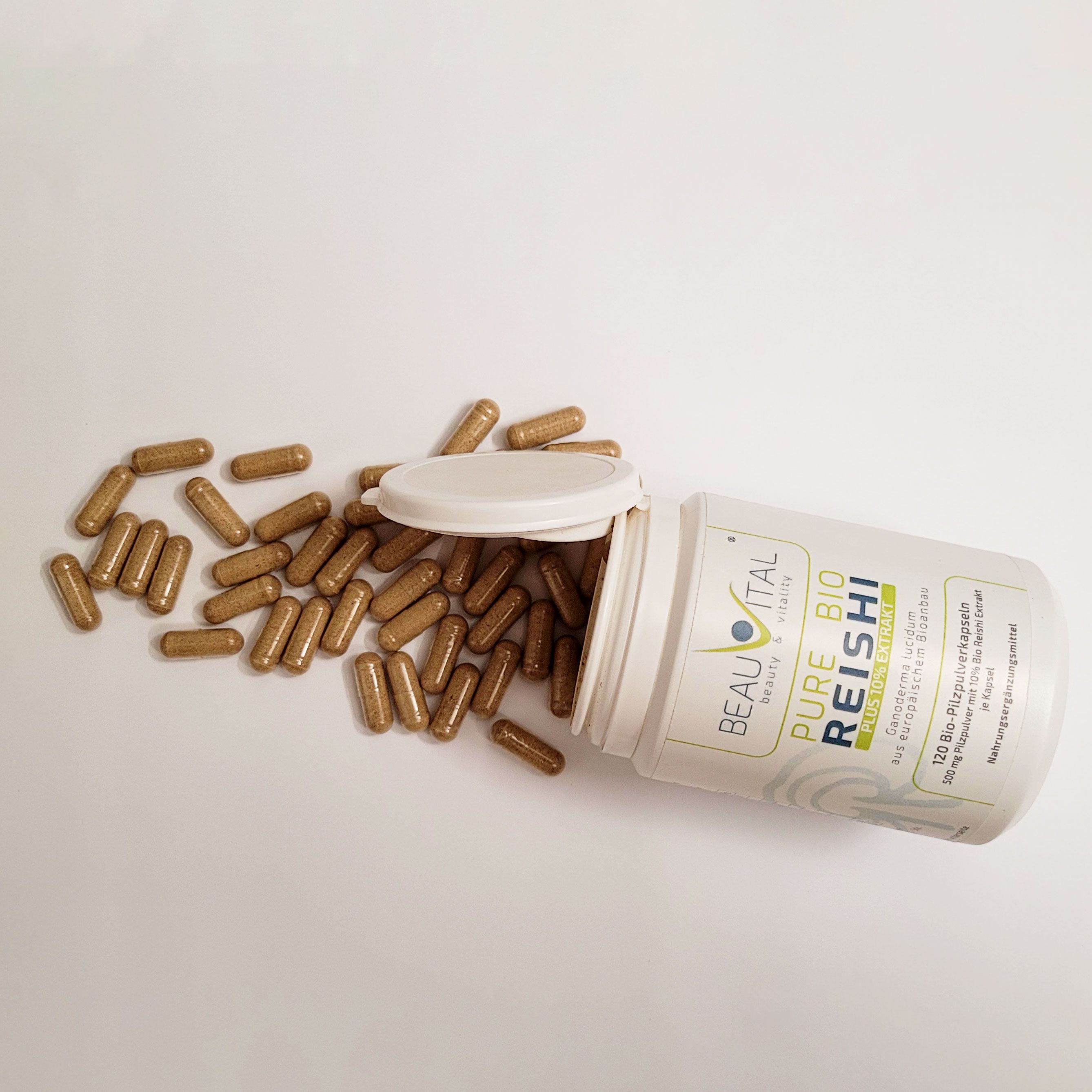 BEAUVITAL® Pure Bio Reishi Kapseln mit 10% Ganoderma lucidum Extrakt