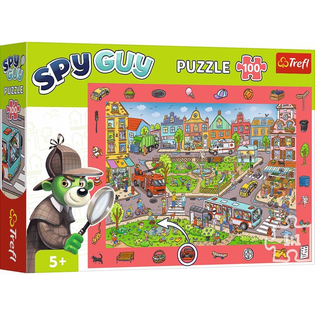 trefl Puzzle mit Bildsuche Spy Guy: The City 100 Teile