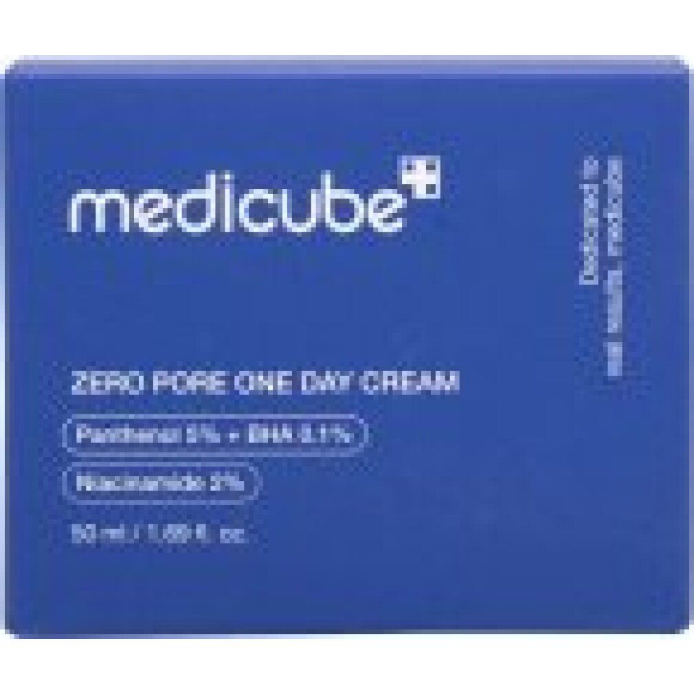 Medicube Zero Pore One Day Cream Tiegel. Enthält Panthenol 5% + BHA 0.1%, Niacinamid 2%. 50 ml.