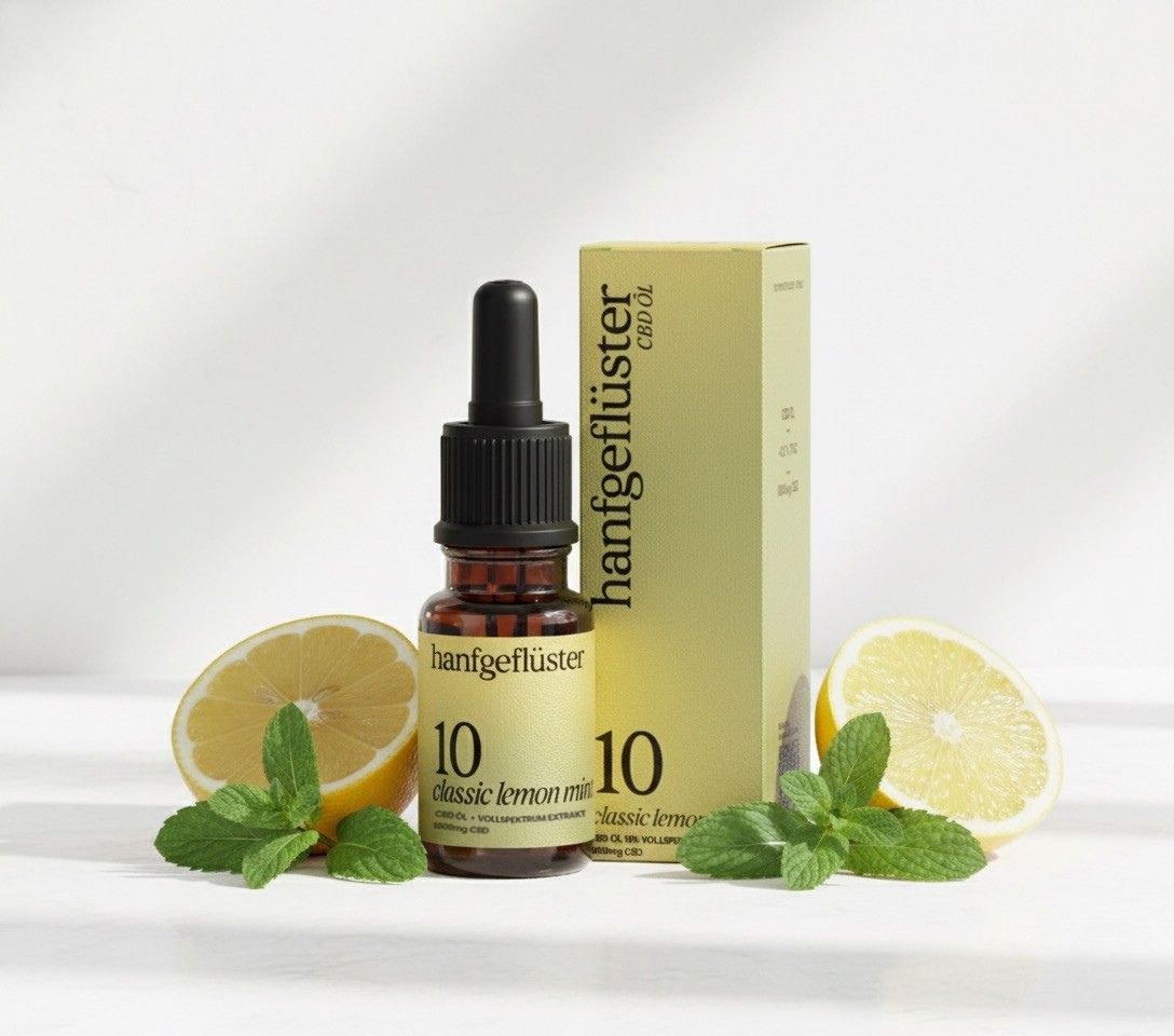 HANFGEFLÜSTER Lemon Mint Vollspektrum CBD Öl 10%