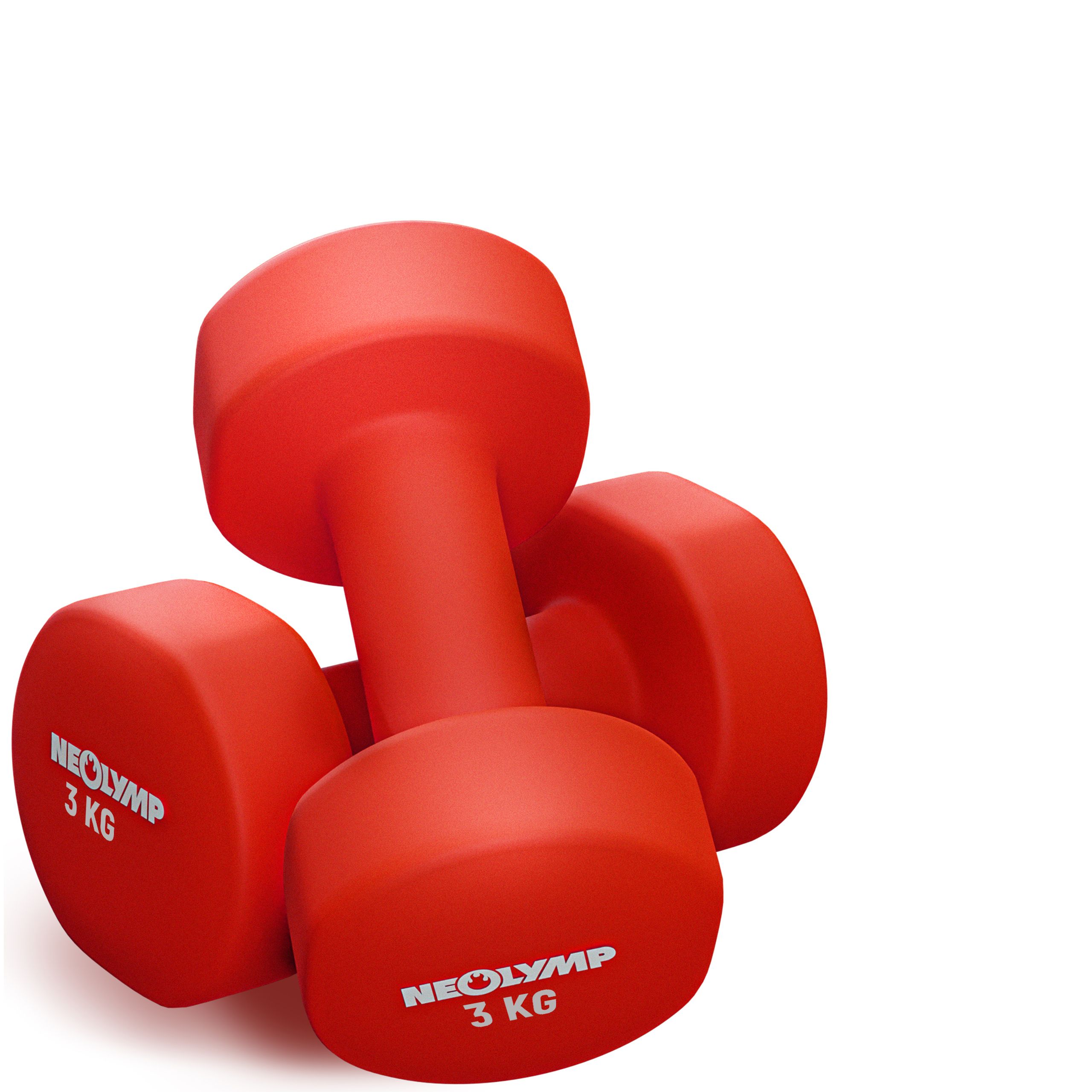 NEOLYMP 2er Set rutschfeste Neopren Hanteln 3 KG
