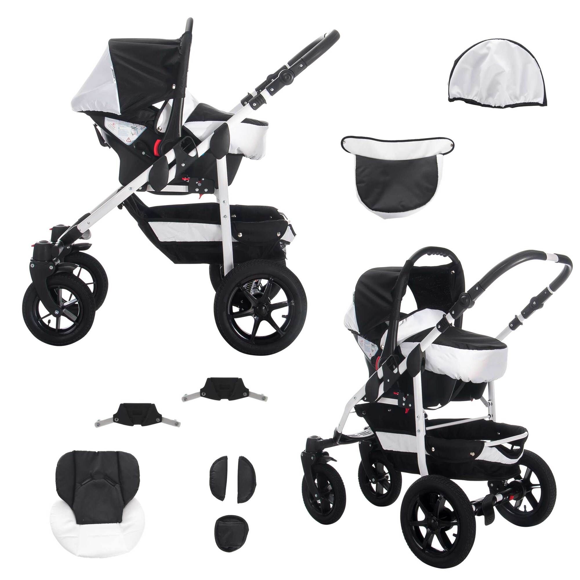 Bebebi Sidney 3 in 1 Kinderwagen Set Luftreifen, Sydney