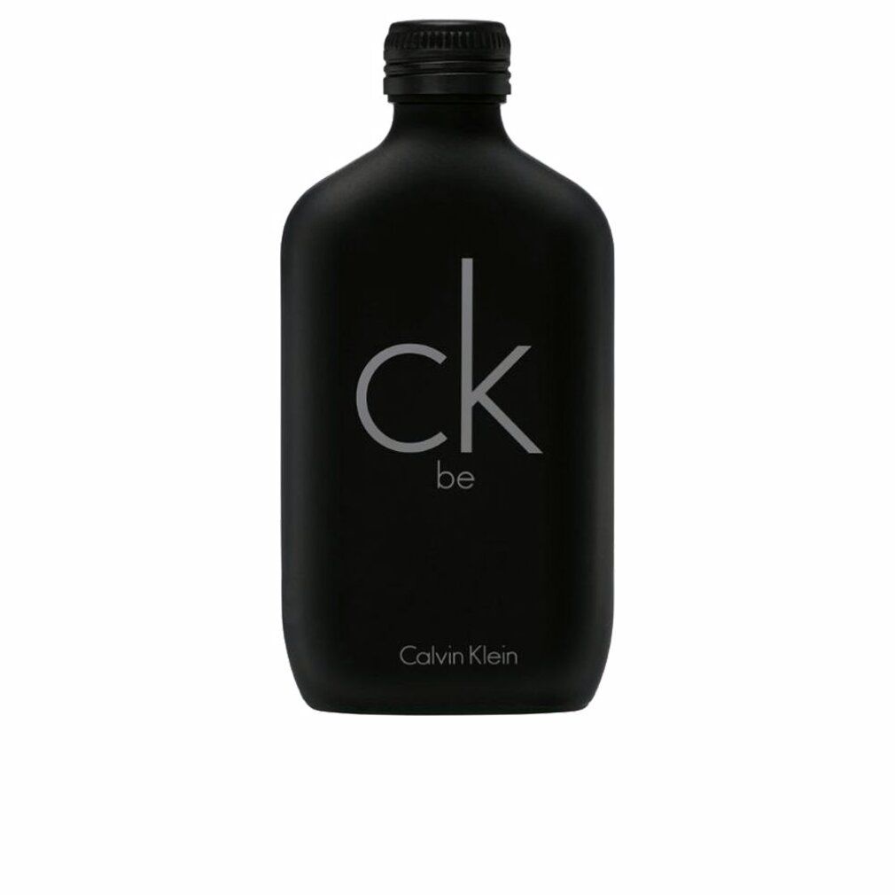 Schwarze Flasche mit "ck be" Logo von Calvin Klein. Auf der Flasche steht "eau de toilette".