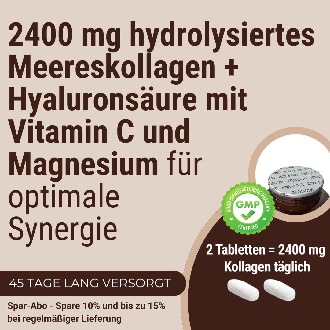 Vitassential Marine Kollagen+ Hyaluron Komplex Tabletten