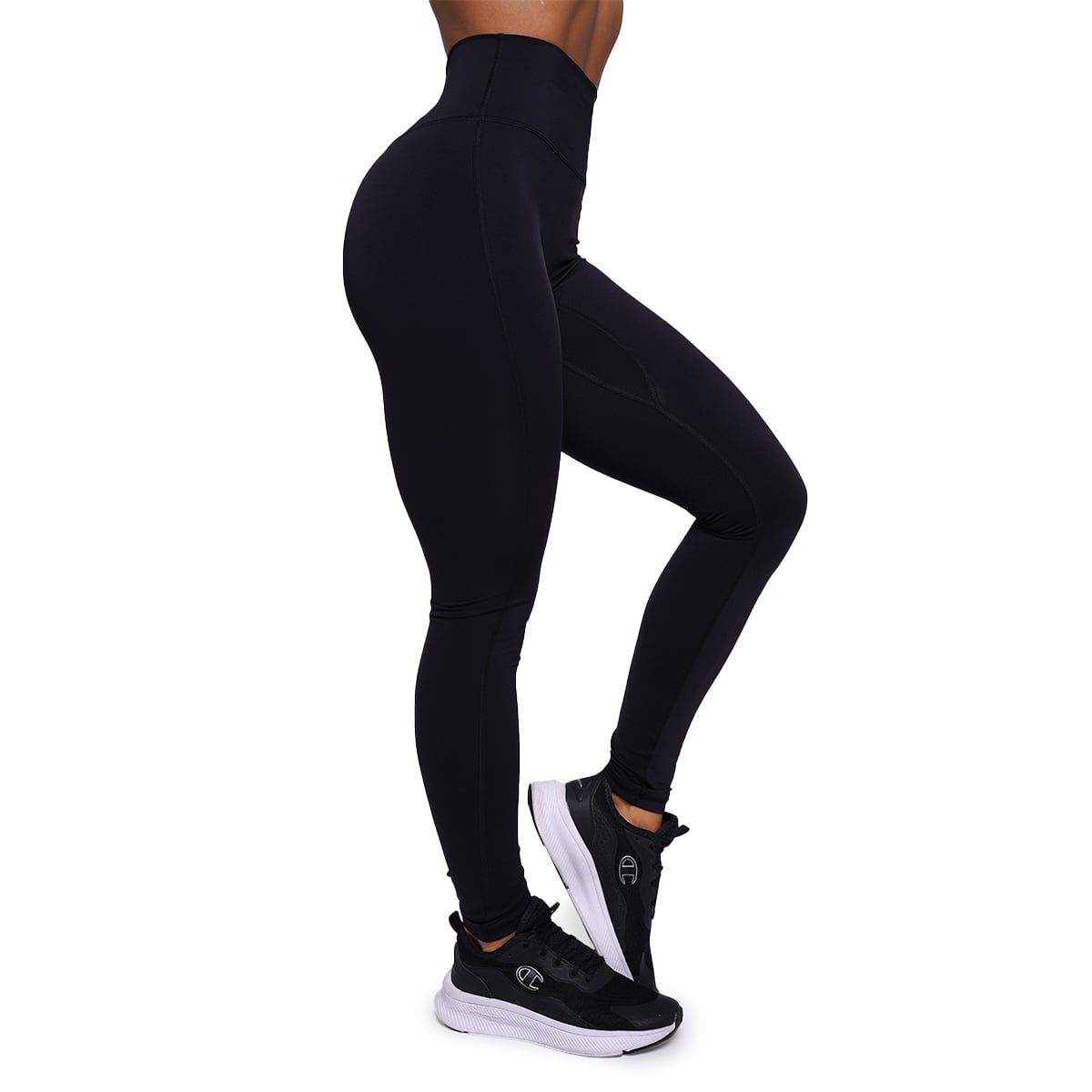 GymBeam Leggings Damen mit hoher Taille und elastischem Material, Schwarz