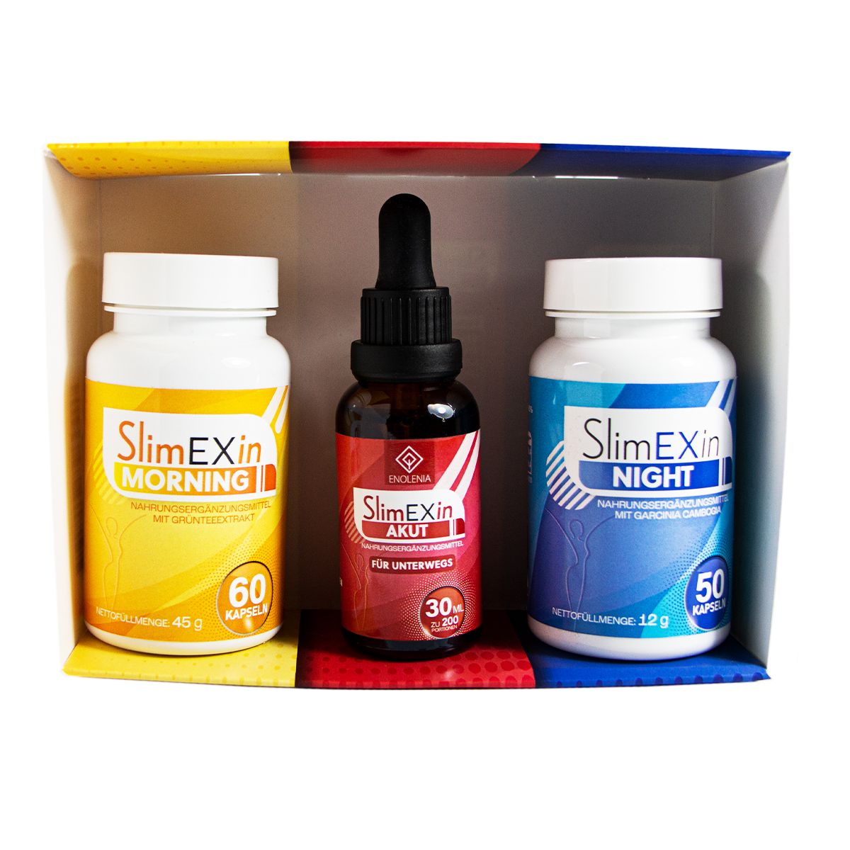 Enolenia® | SlimEXin Power-Trio | zum Abnehmen | Appetitzügler & Fettverbrenner