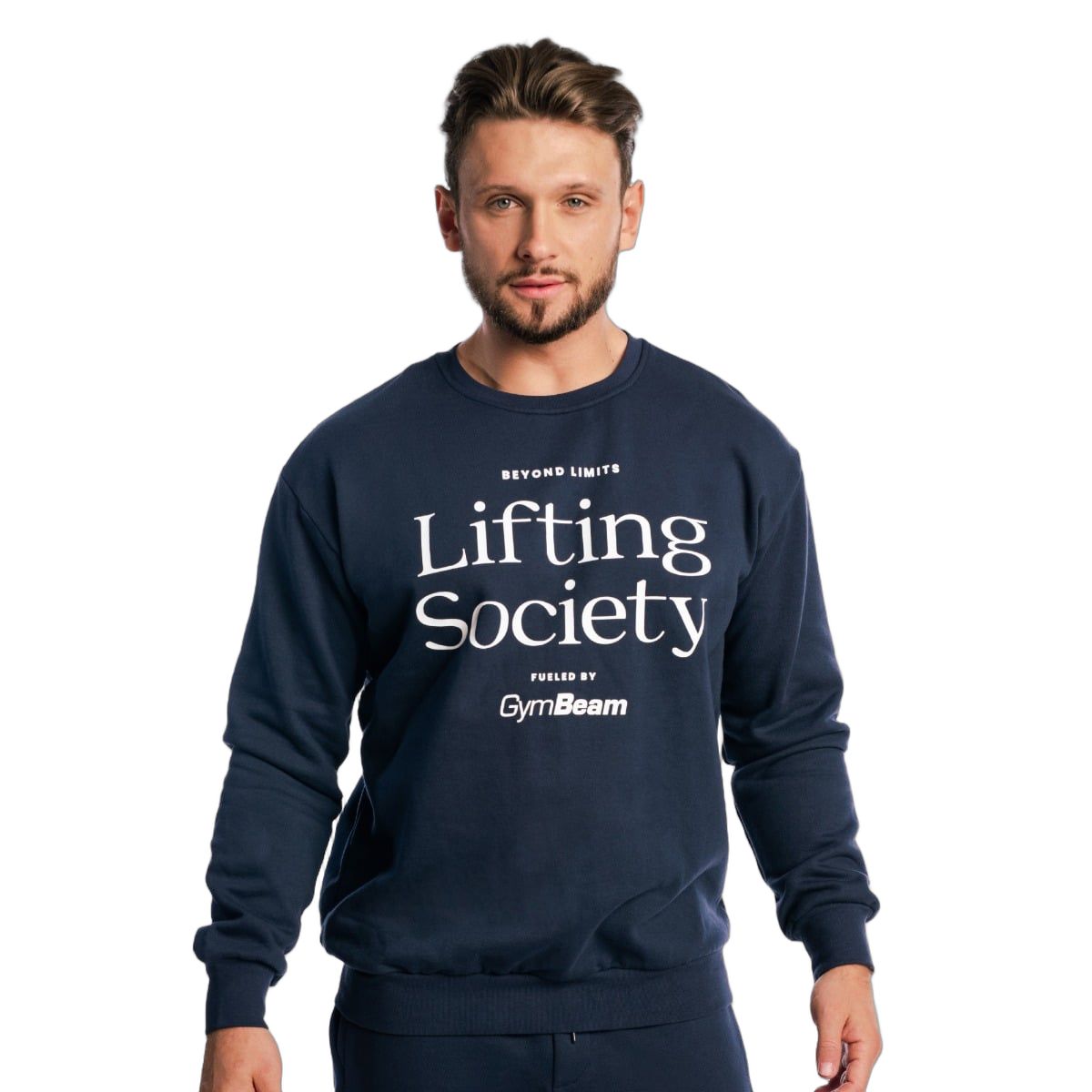 GymBeam Sweatshirt Herren Oversized Langarm aus Baumwolle und Polyester Modell Nightfall 1 St