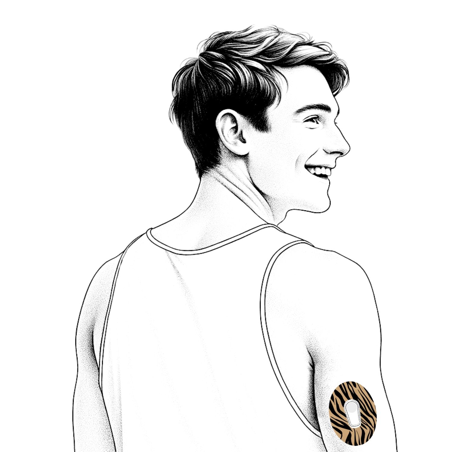 Diasticker® Dexcom G6 Fixiertapes "Tiger Mood"