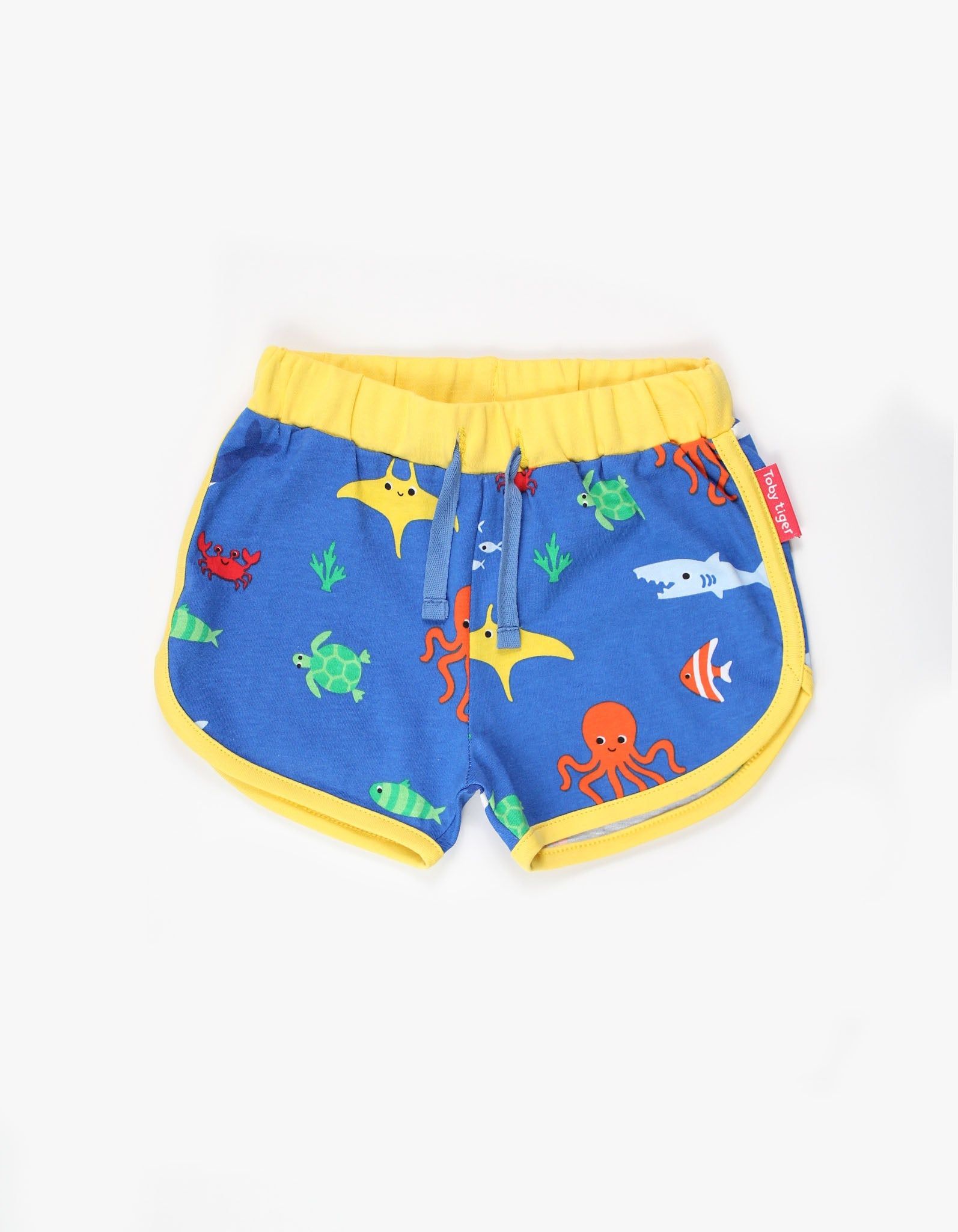 Toby Tiger Laufshorts mit Sealife-Applikation