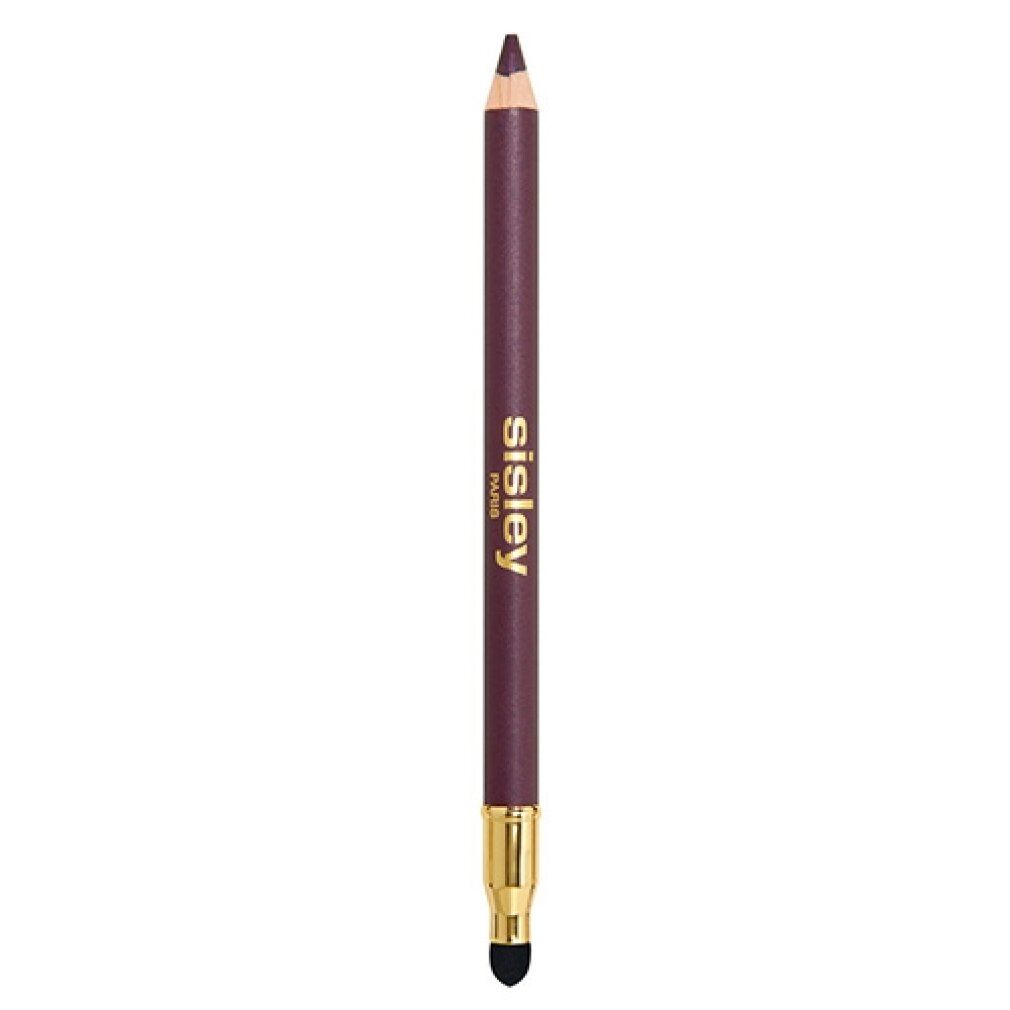 Sisley Phyto-Khol Perfect. Dunkelvioletter Kajalstift mit Applikator. Goldfarbene Details. Spitze und Applikator sichtbar.