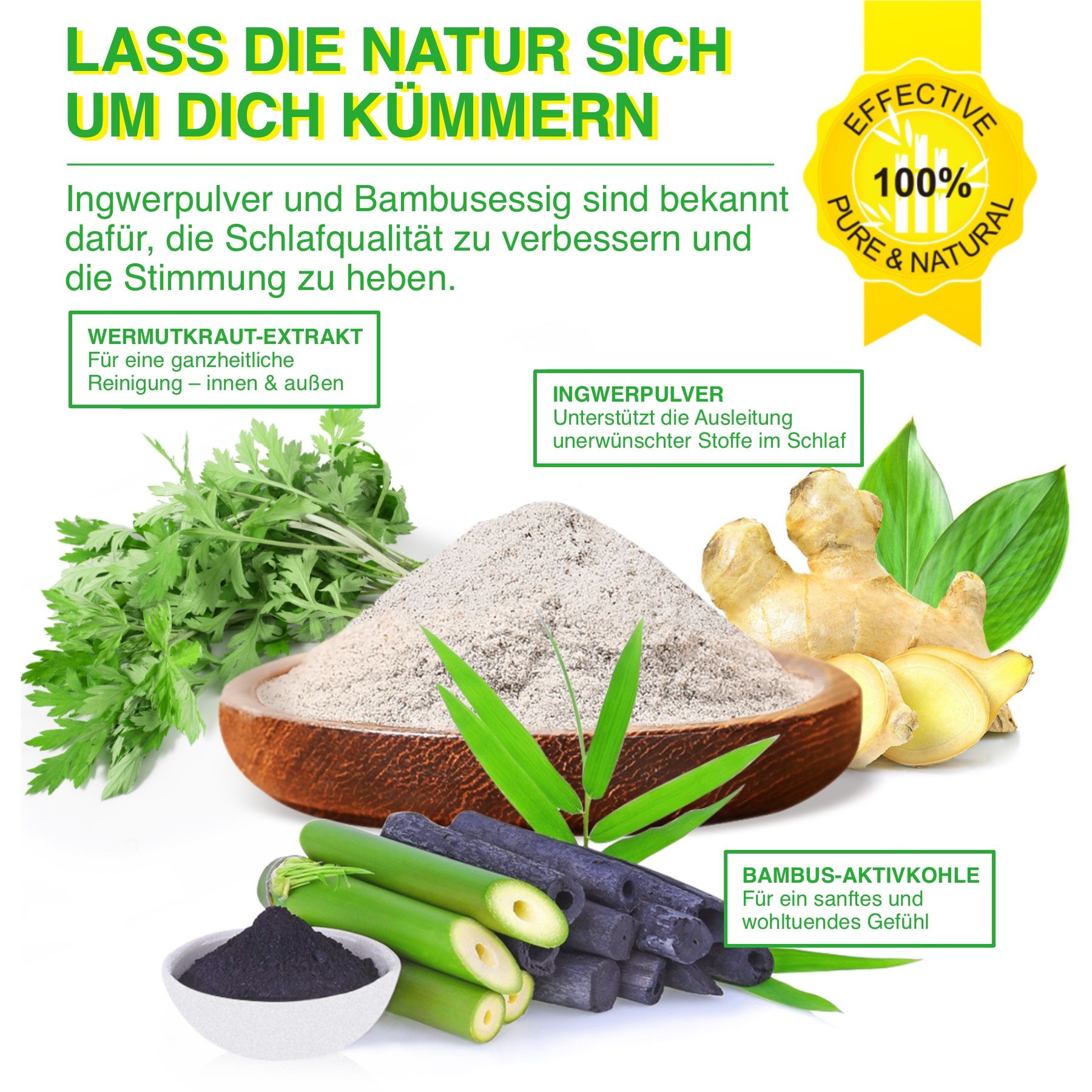 ALIVER Fußpflaster Detox mit Bambusessig und Ingwer Extrakt