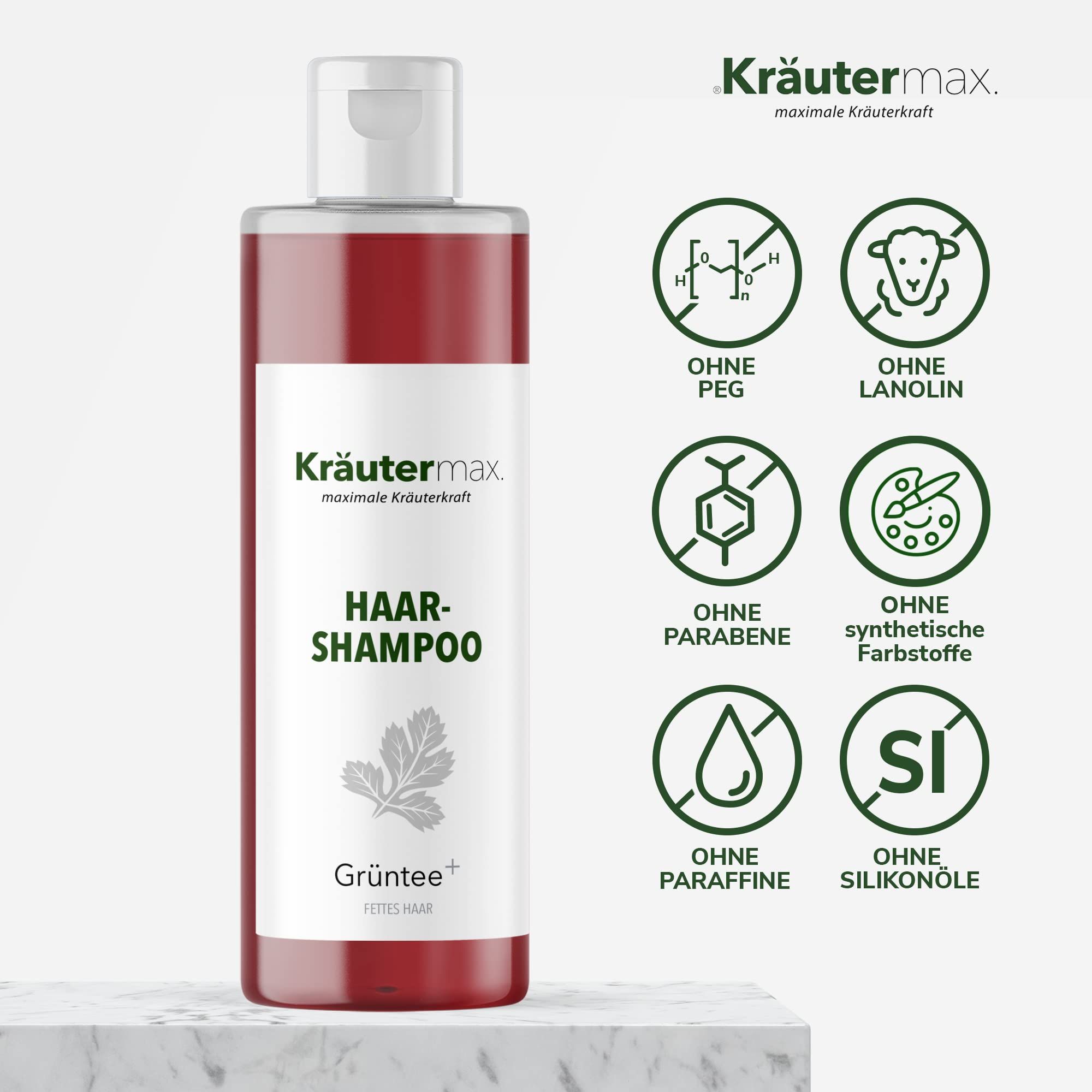 Kräutermax Haarshampoo Grüntee plus 250 ml Shampoo