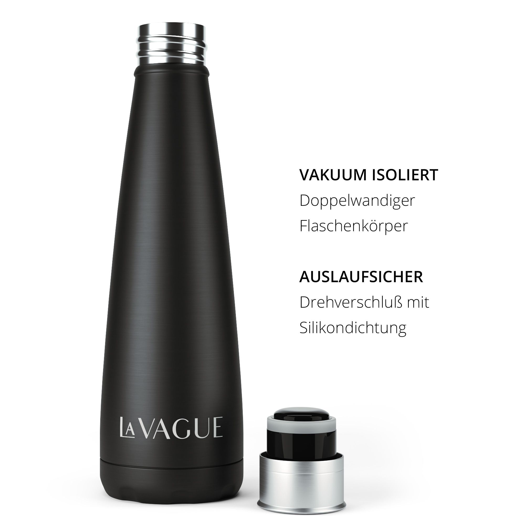 LA VAGUE GRAVITY Edelstahl-Isolierflasche