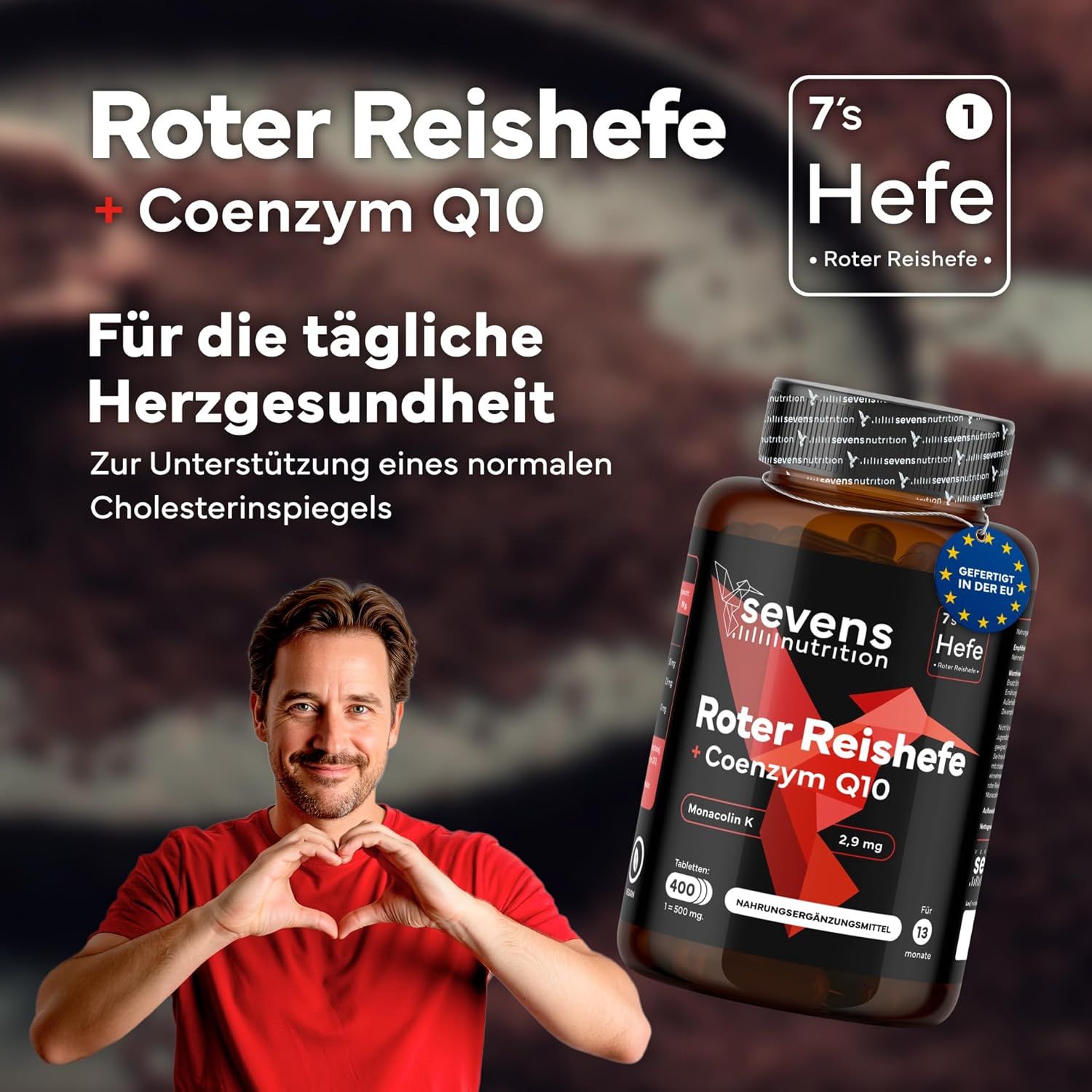 SEVENS NUTRITION Roter Reis Tabletten