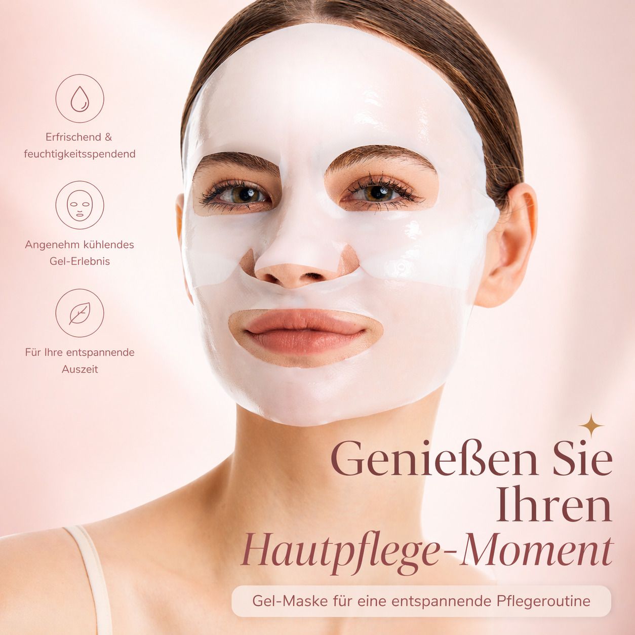 COOL-i Bio Collagen Maske,Mit Kollagen & Kupferpeptiden, beruhigend & feuchtigkeitsspendend,5 Stk.