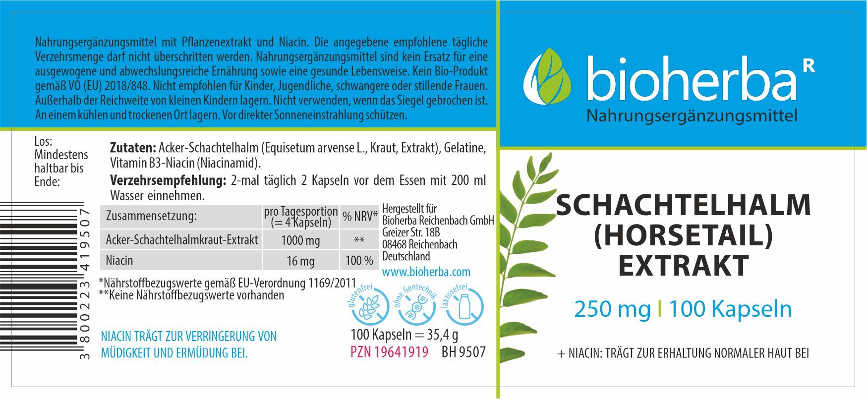 Bioherba Schachtelhalm (Horsetail) Kapseln
