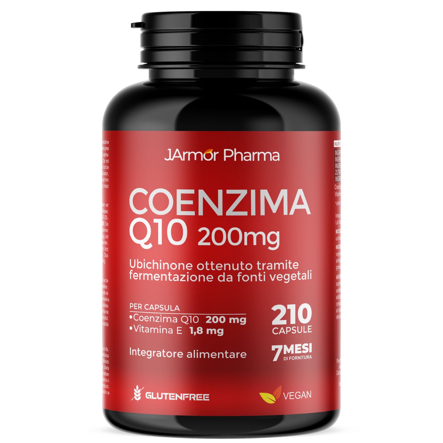 Coenzima Q10 200 mg e Vitamina E, CoQ10