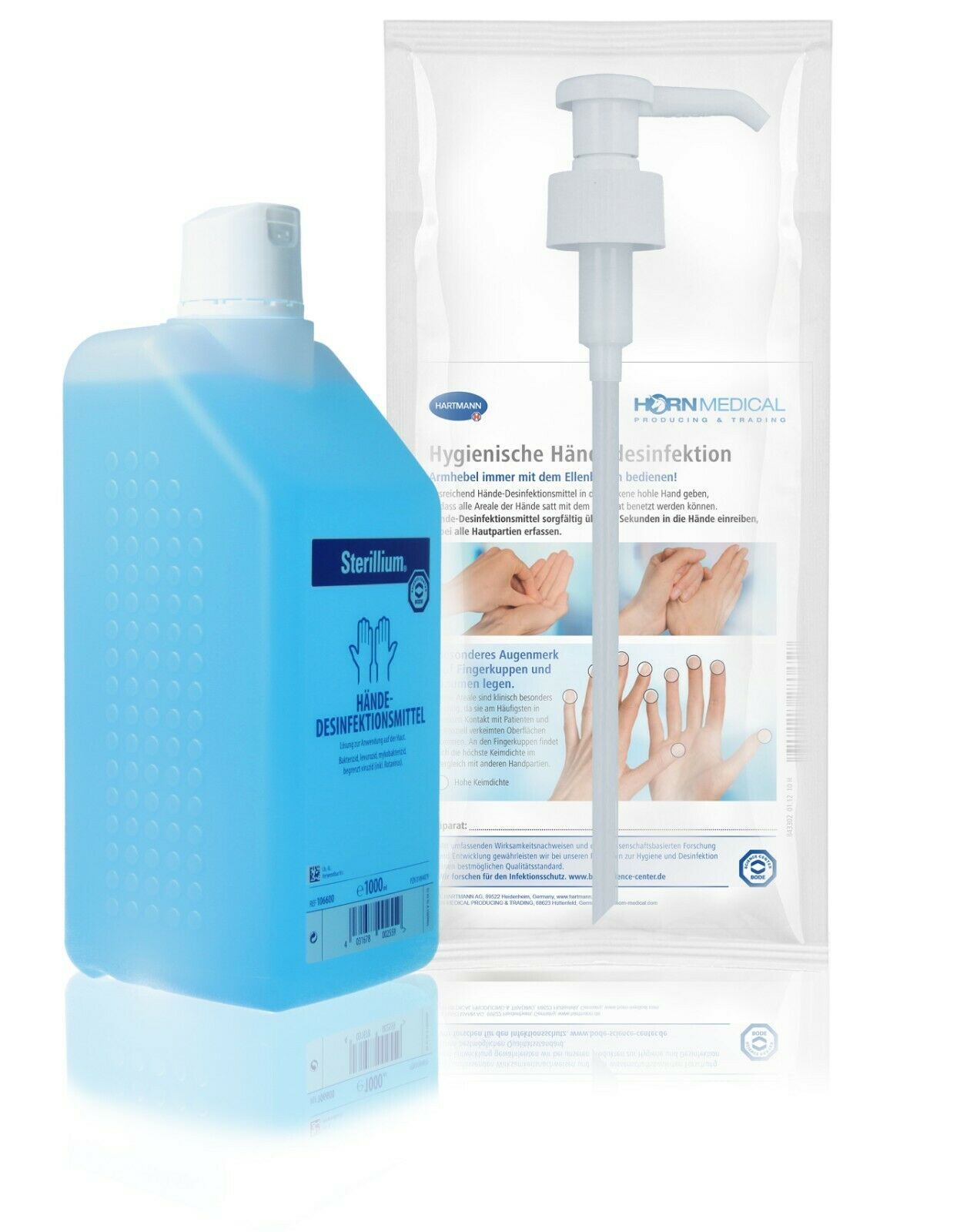 Sterillium Classic Händedesinfektionsmittel Set mit Horn Medical Dosierpumpe