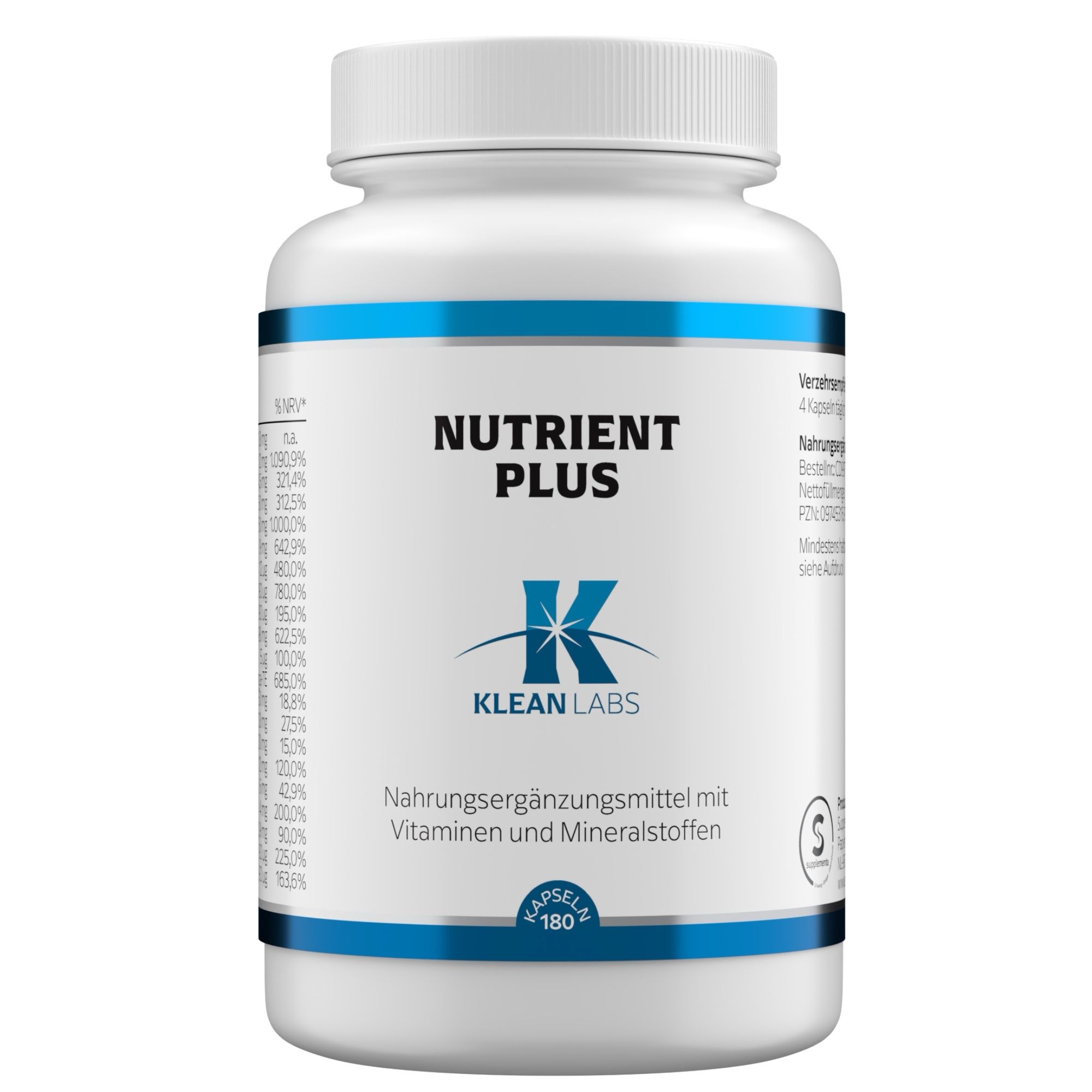Nutrient Plus Klean Labs Kapseln 180 St