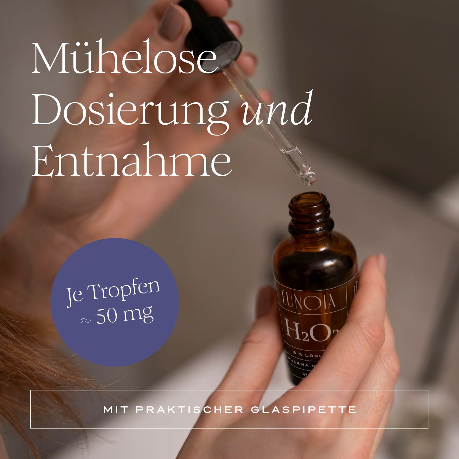 Eunoia Wasserstoffperoxid 3% - mit Pipette - hohe Reinheit