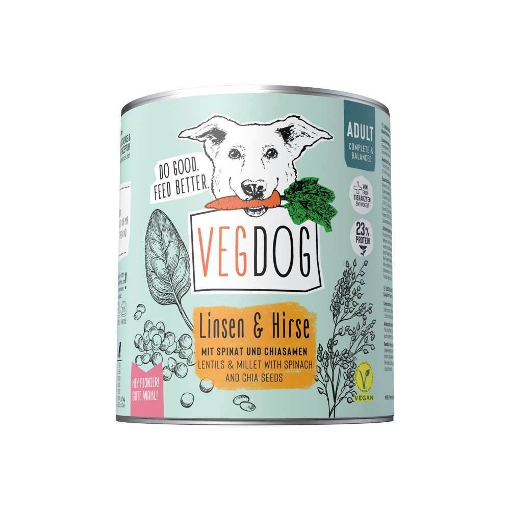 Vegdog - Adult Dose No1 Linsen & Hirse 4800 g