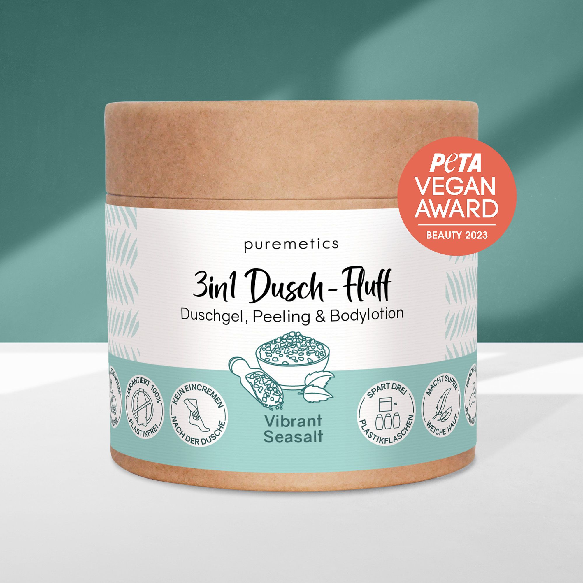 puremetics 3in1 Dusch-Fluff 'Vibrant Seasalt'