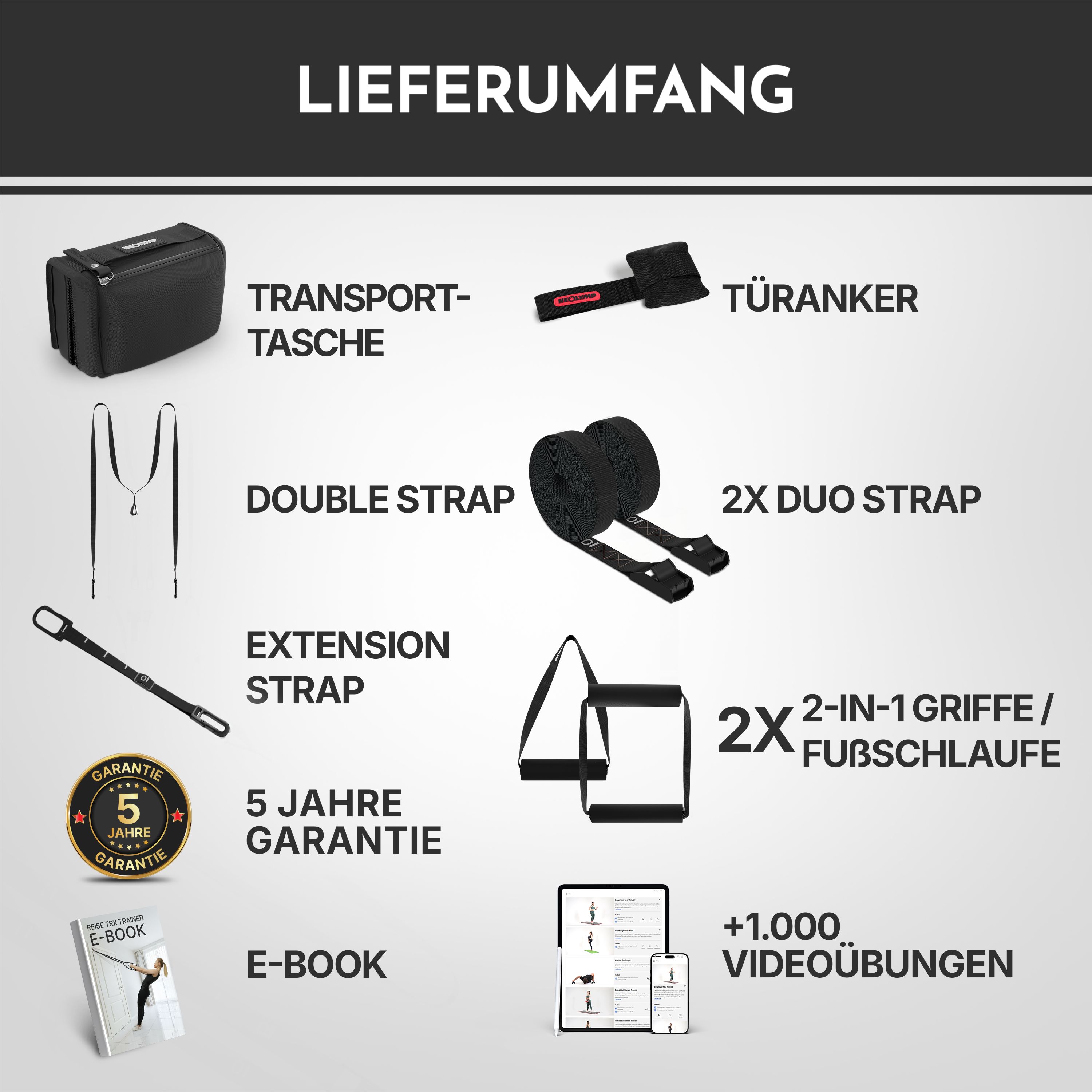 NEOLYMP Schlingentrainer Set