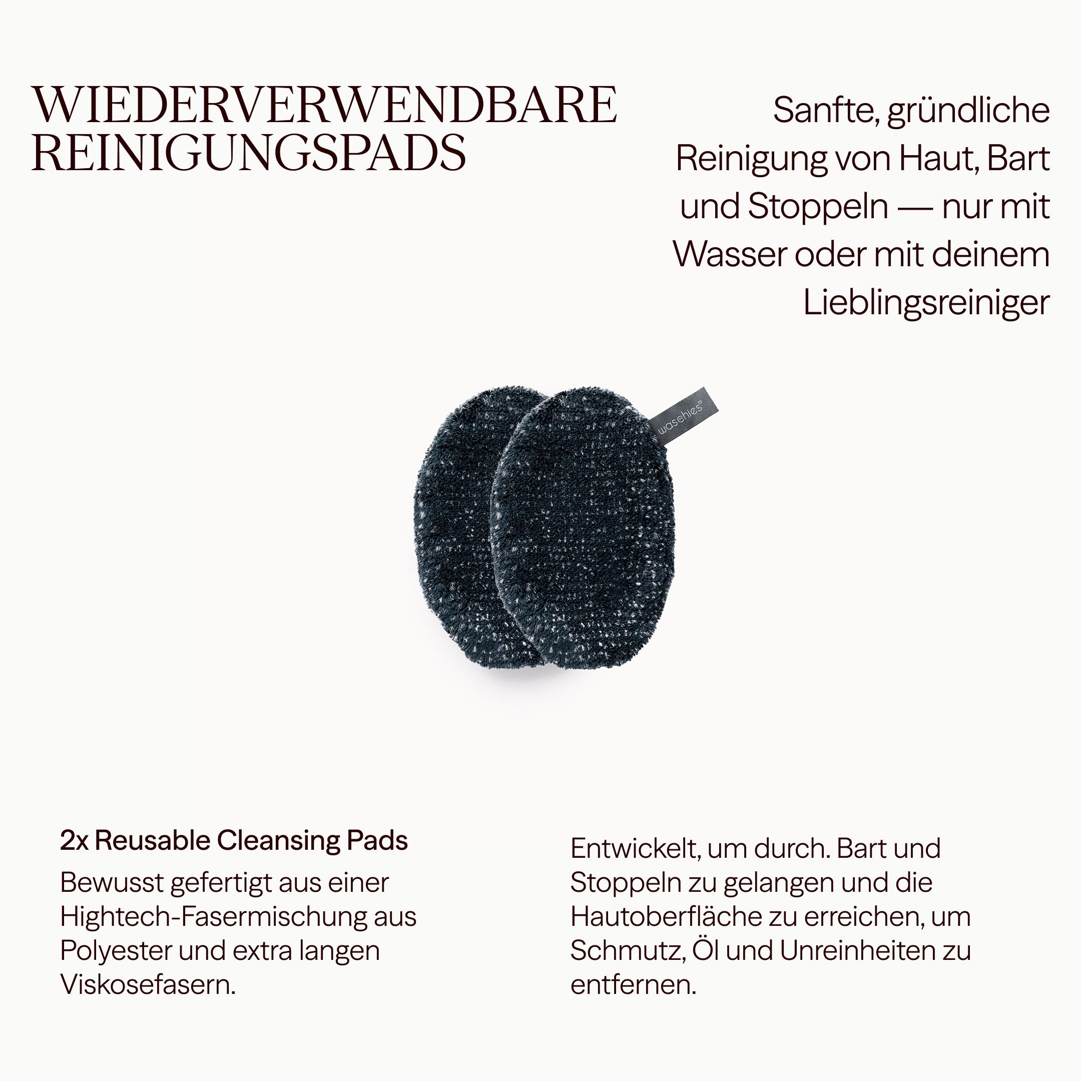 Waschies Wiederverwendbare Reinigungspads für Männer