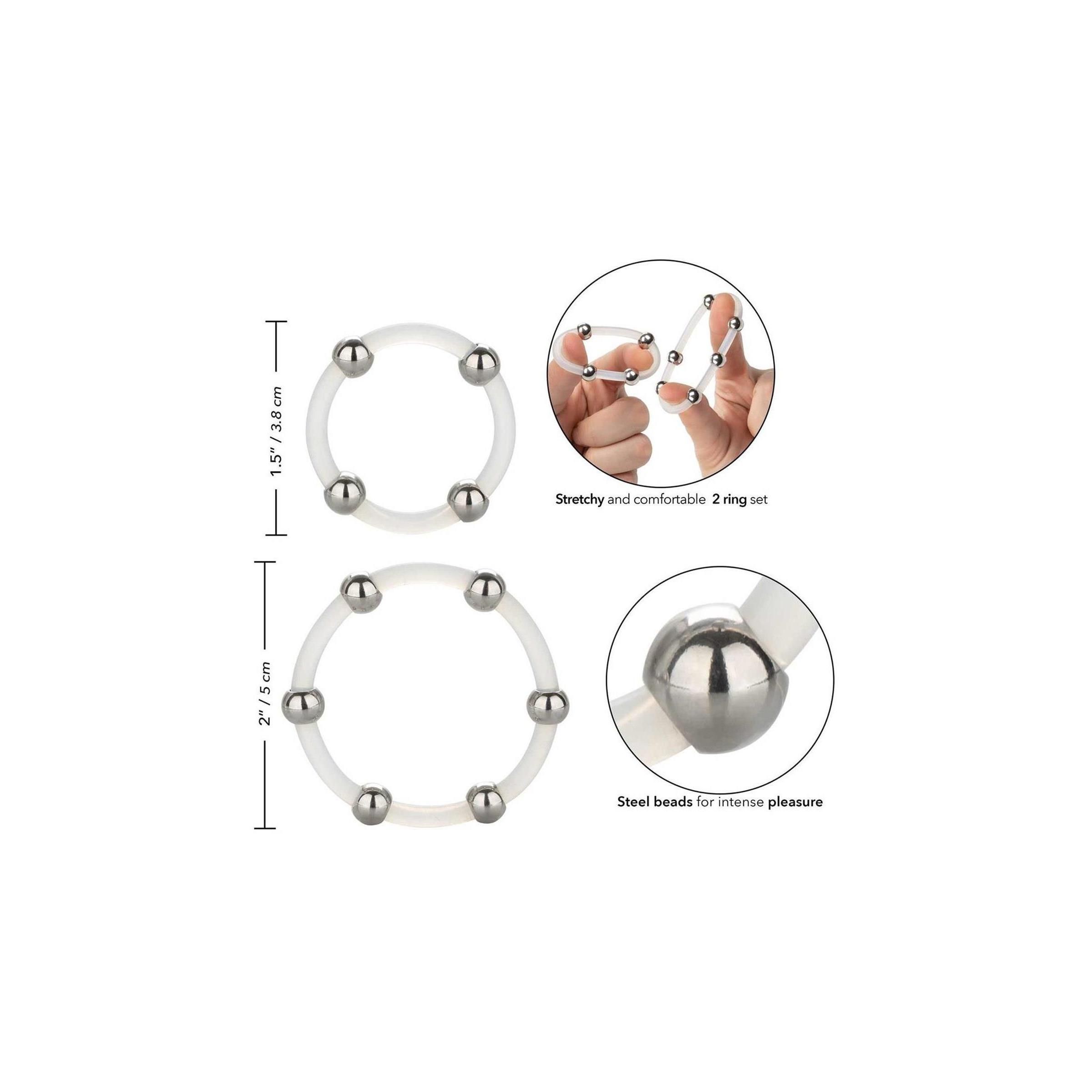 CalExotics - Steel Beaded Silicone Ring