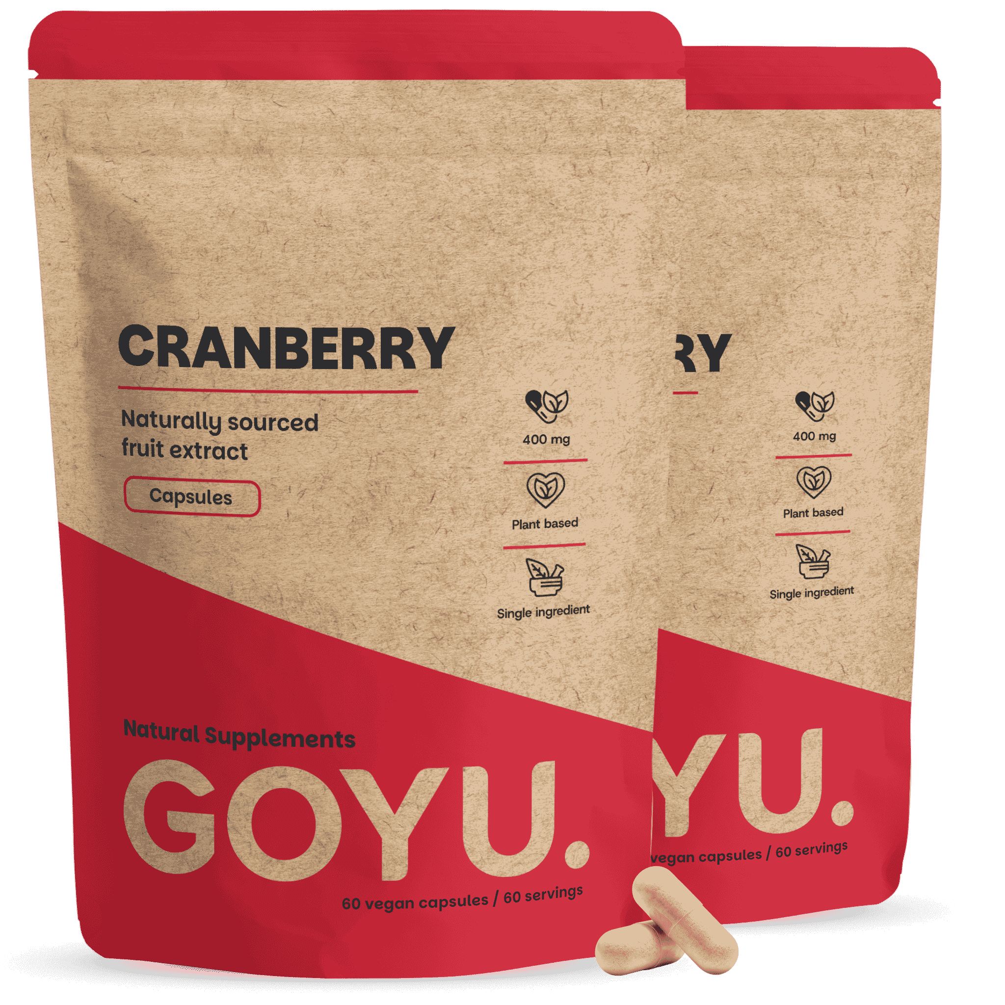 GOYU® – Cranberry Extract Capsules 400 mg Combipack 120