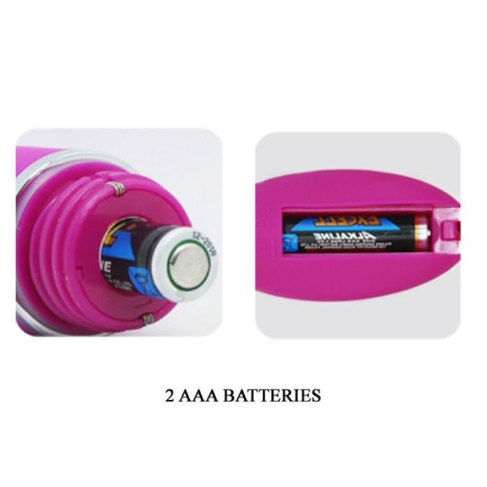 Nahaufnahmen von Batteriefächern. Eines zeigt eine AAA-Batterie, das andere ein leeres Fach.