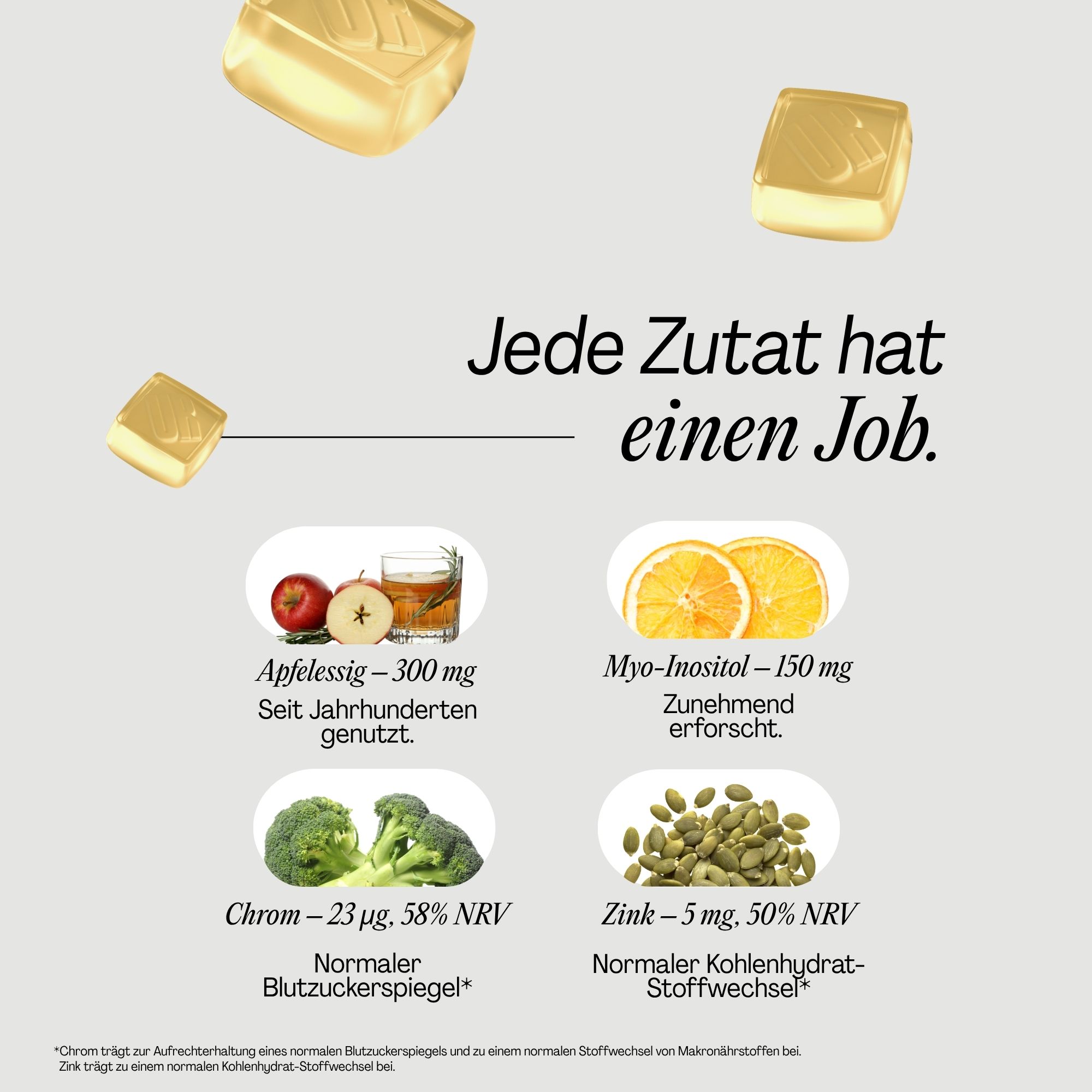 URVI® Apfelessig Gummies mit Myo-Inositol, Apfelessig, Chrom & Zink – Apfel-Zimt