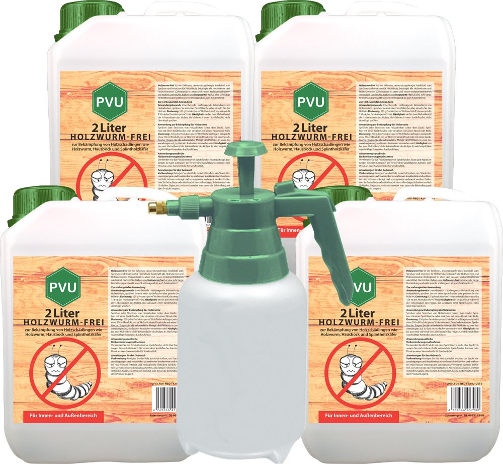 PVU Holzwurmspray zur Bekämpfung von Holwürmern und Holz Schädlingen