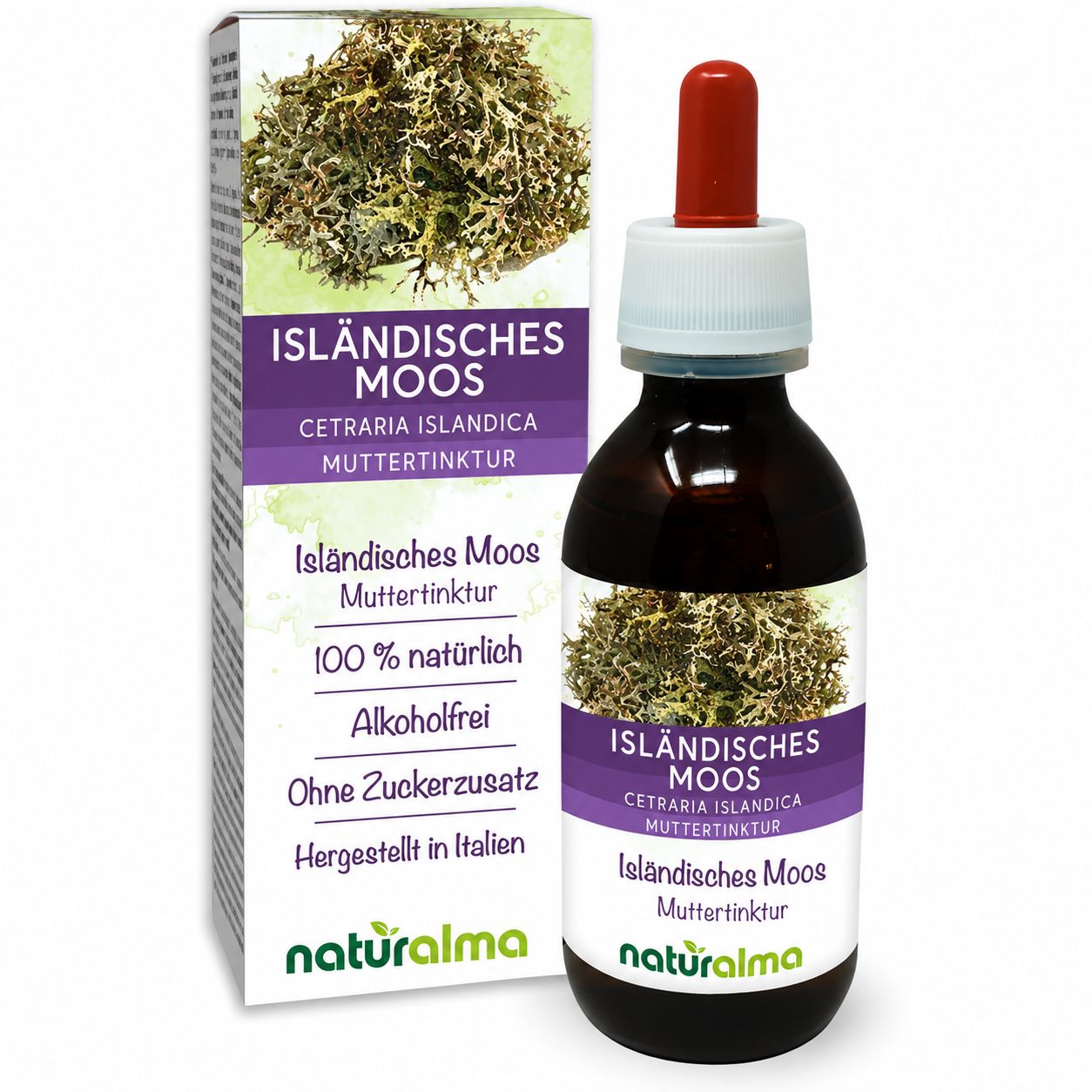 Naturalma Isländisches Moos (Cetraria islandica) alkoholfreie Tropfen 120 ml