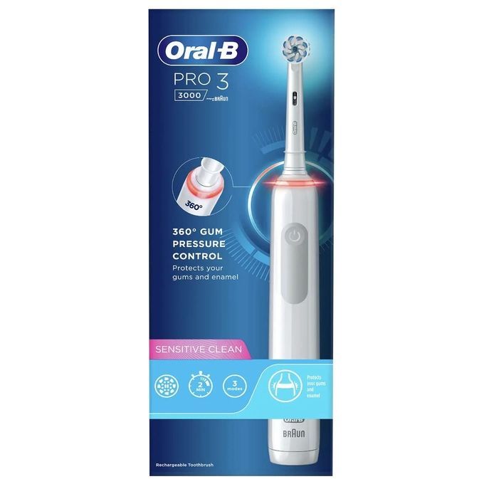 Oral-B - Elektrische Zahnbürste "Pro 3 - Sensitive Clean" in Weiß